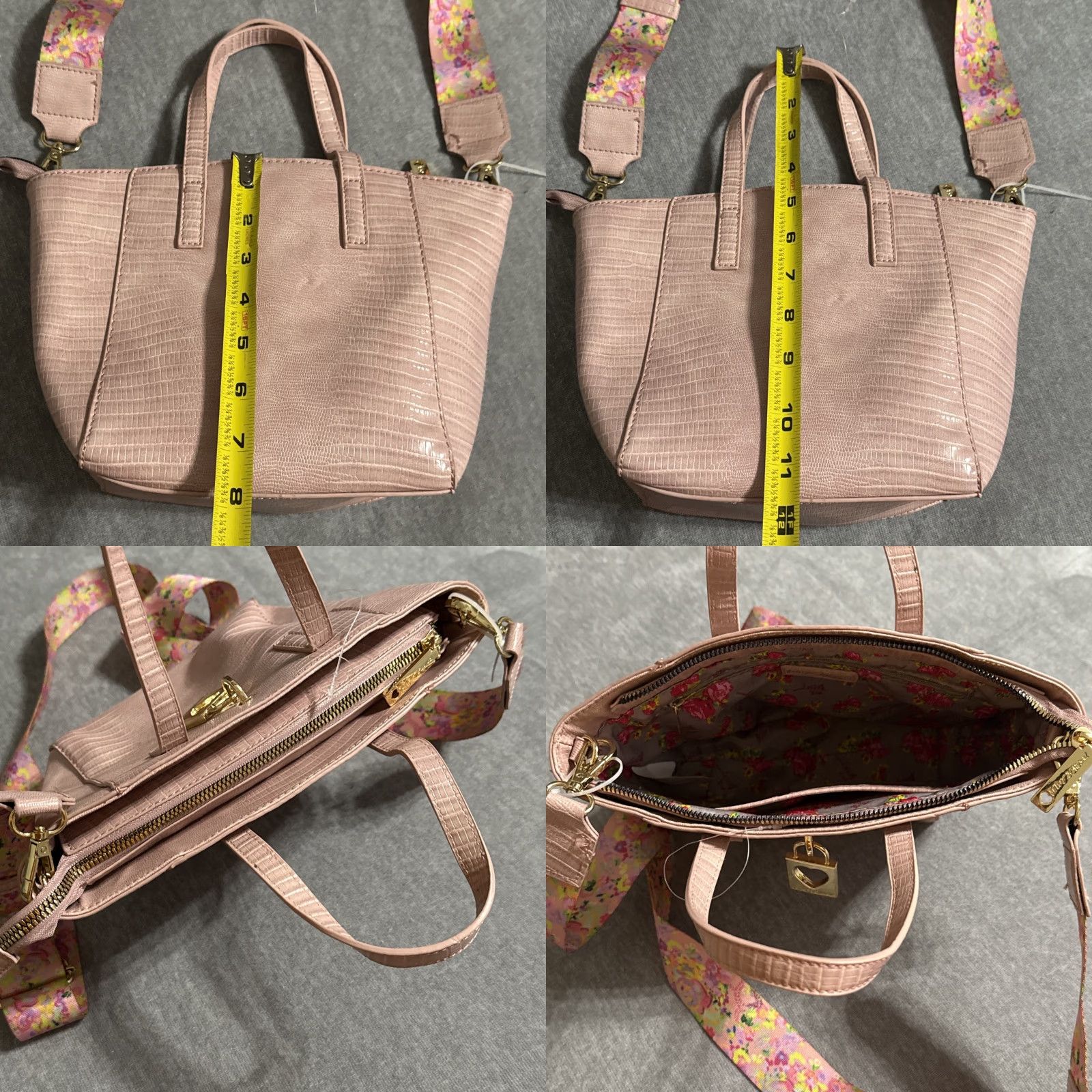 Betsey Johnson BETSEY JOHNSON Bag Siena Mini Crossbody Tote Pink XOSIENA Crossbody Women Mini Pink Bag Siena Tote Pre-owned Excellent Size ONE SIZE - 8 Thumbnail