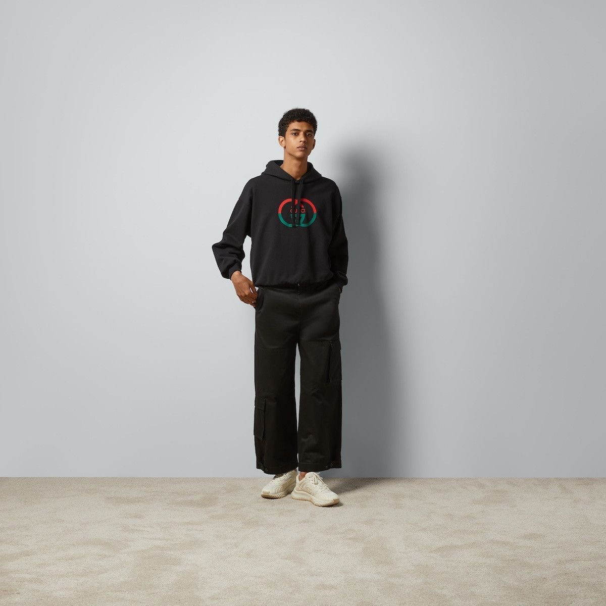 Gucci o1loc1c0925 Cotton Jersey Printed Hooded Sweatshirt in Black Size US S / EU 44-46 / 1 - 2 Thumbnail