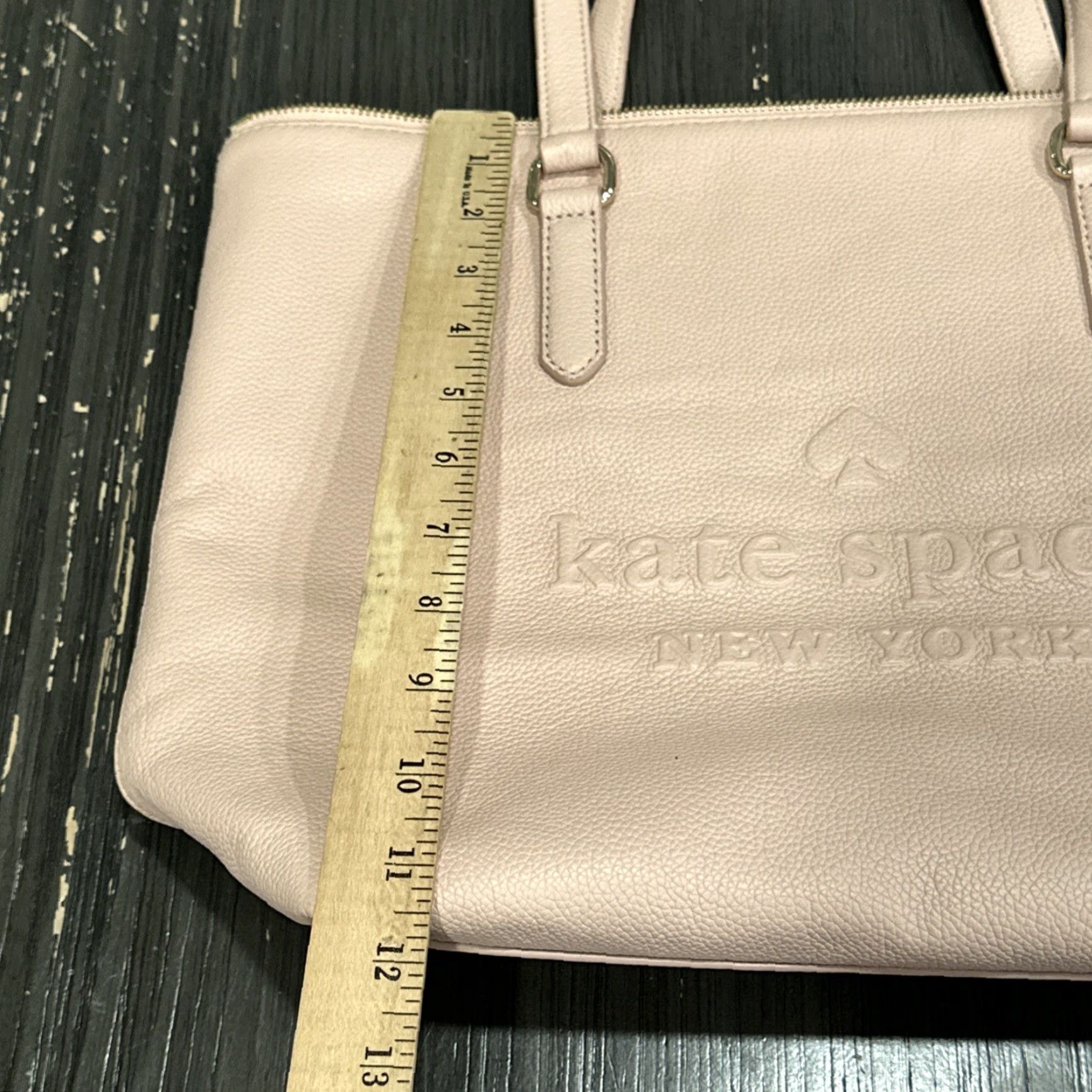 Vintage VINTAGE Kate Spade Larchmont Avenue Tote Leather Shoulder Bag Large Pink Dusty Pink - Logo Penny - Women’s, Pink Hardware, Zipper Closure Size ONE SIZE - 2 Thumbnail