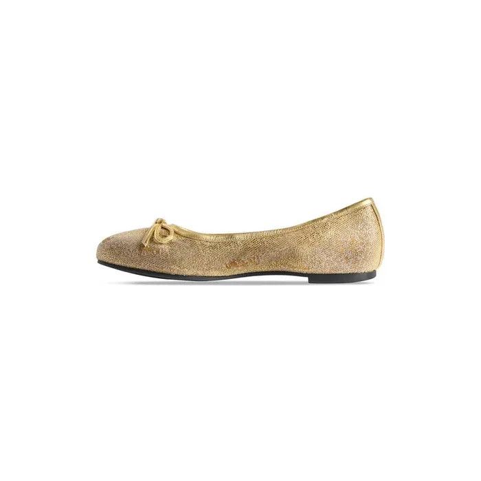 Balenciaga o1in1g0326 Leopold Ballerina in Gold Size US 6 / IT 36 - 2 Thumbnail