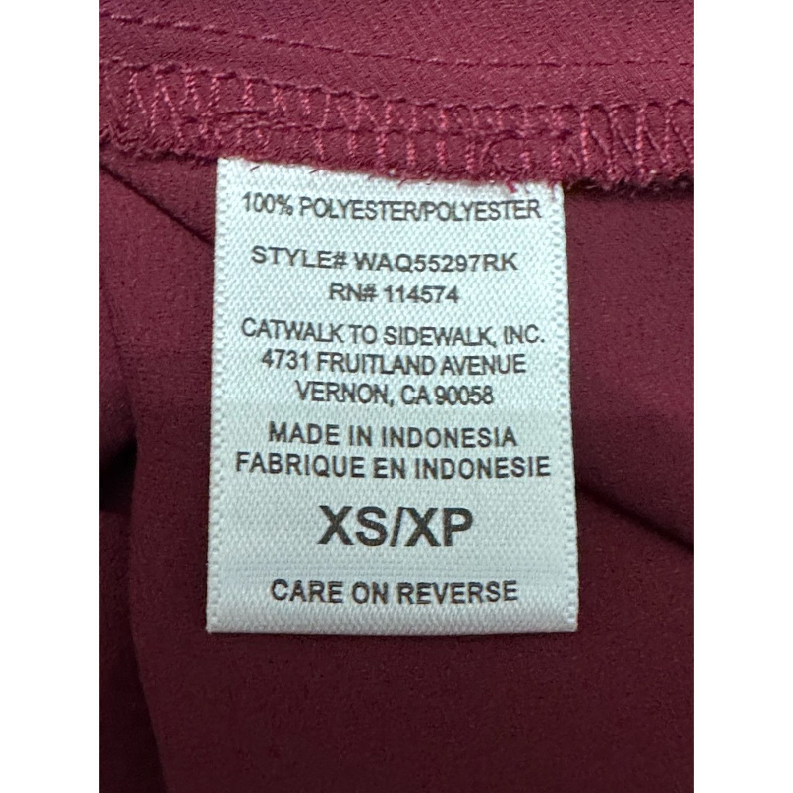 Other Pleione Blouse Purple Crepe Long Sleeve V Neck Faux Wrap XS Size XS / US 0-2 / IT 36-38 - 8 Thumbnail