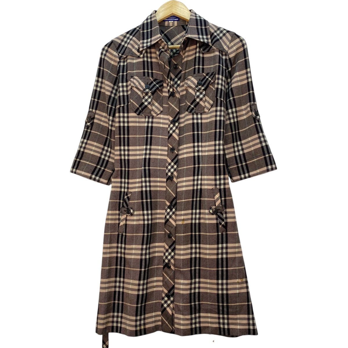 Burberry Burberrys Belted Dress Plaid Size S / US 4 / IT 40 - 3 Thumbnail