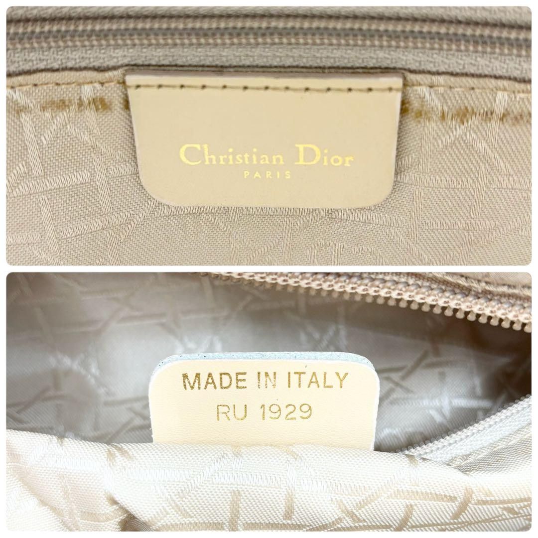Dior Dior - Lady Dior Handbag Beige Quilted Gold Charm Vintage Size ONE SIZE - 10 Thumbnail