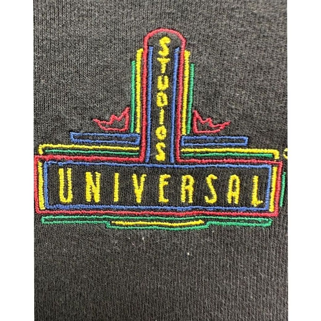 Vintage VINTAGE Universal Studios T-Shirt Womens Medium Black Embroidered Tee USA Made Size M / US 6-8 / IT 42-44 - 5 Thumbnail