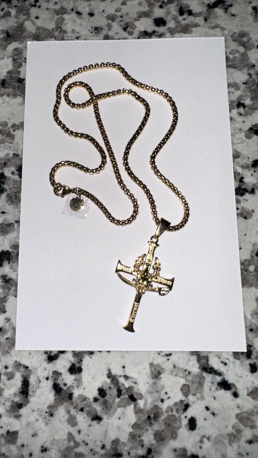 Copes Wicca Phase Springs Eternal Polish Catholic Cross Gold Size ONE SIZE - 3 Thumbnail