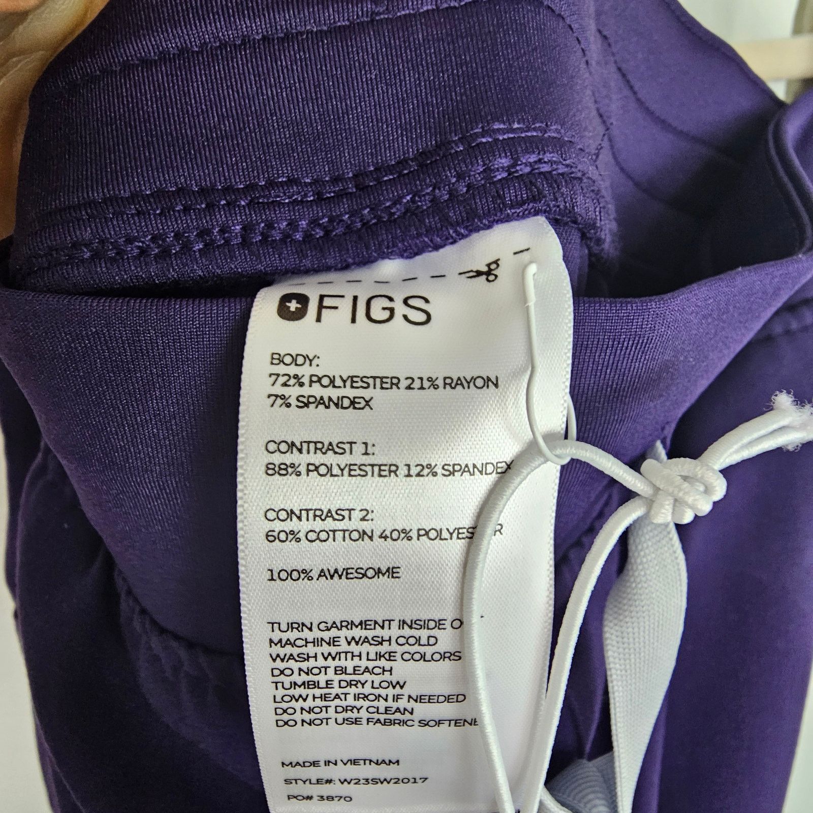 Figue Figs Womens Zamora Scrub Jogger Pants Sz XXL Nurse Doctor Size 42" / US 20 - 6 Thumbnail