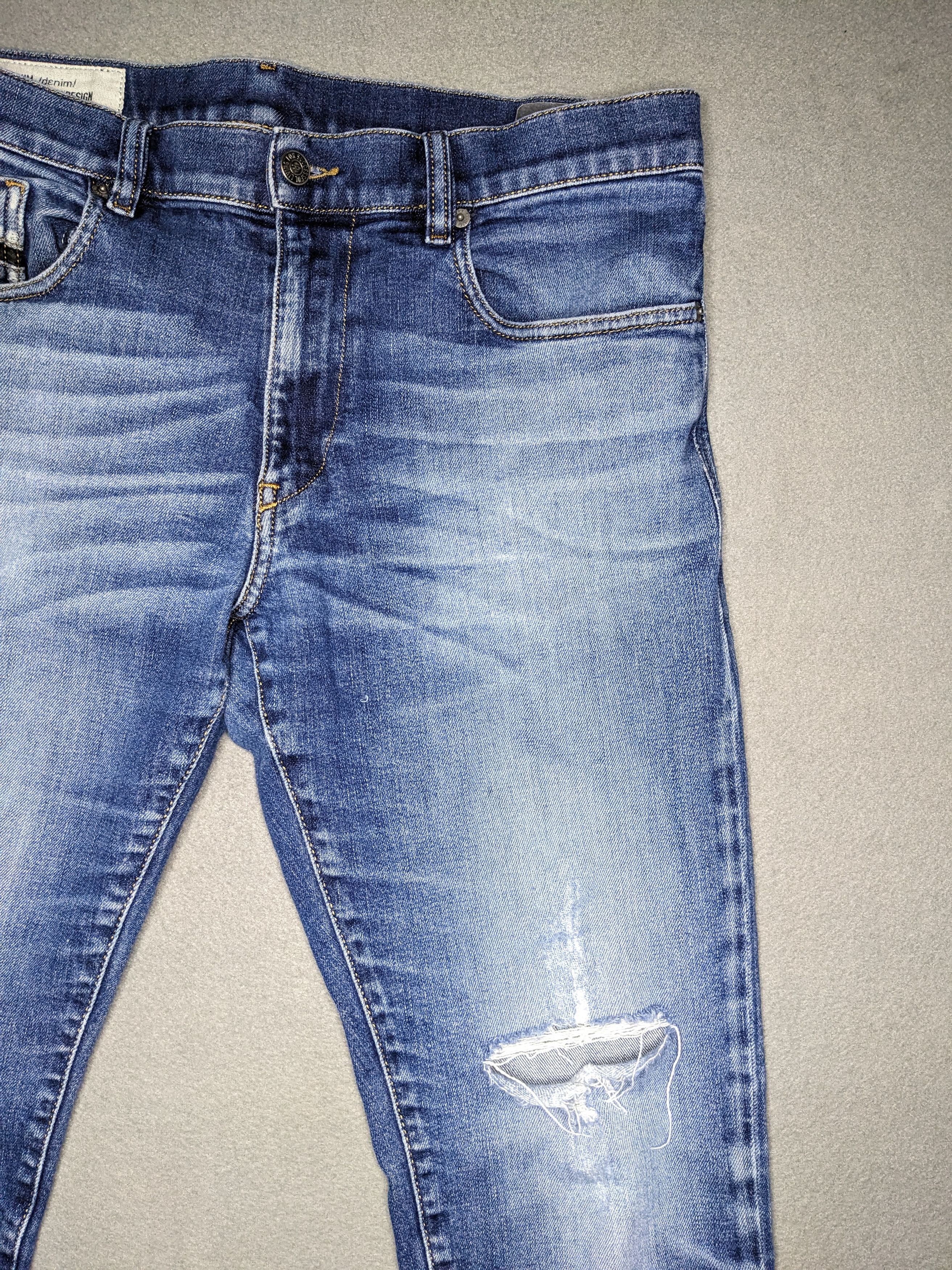 Diesel Diesel D-STRUKT Jeans 36x30 Slim Blue Denim Distressed Italy Size US 36 / EU 52 - 3 Thumbnail