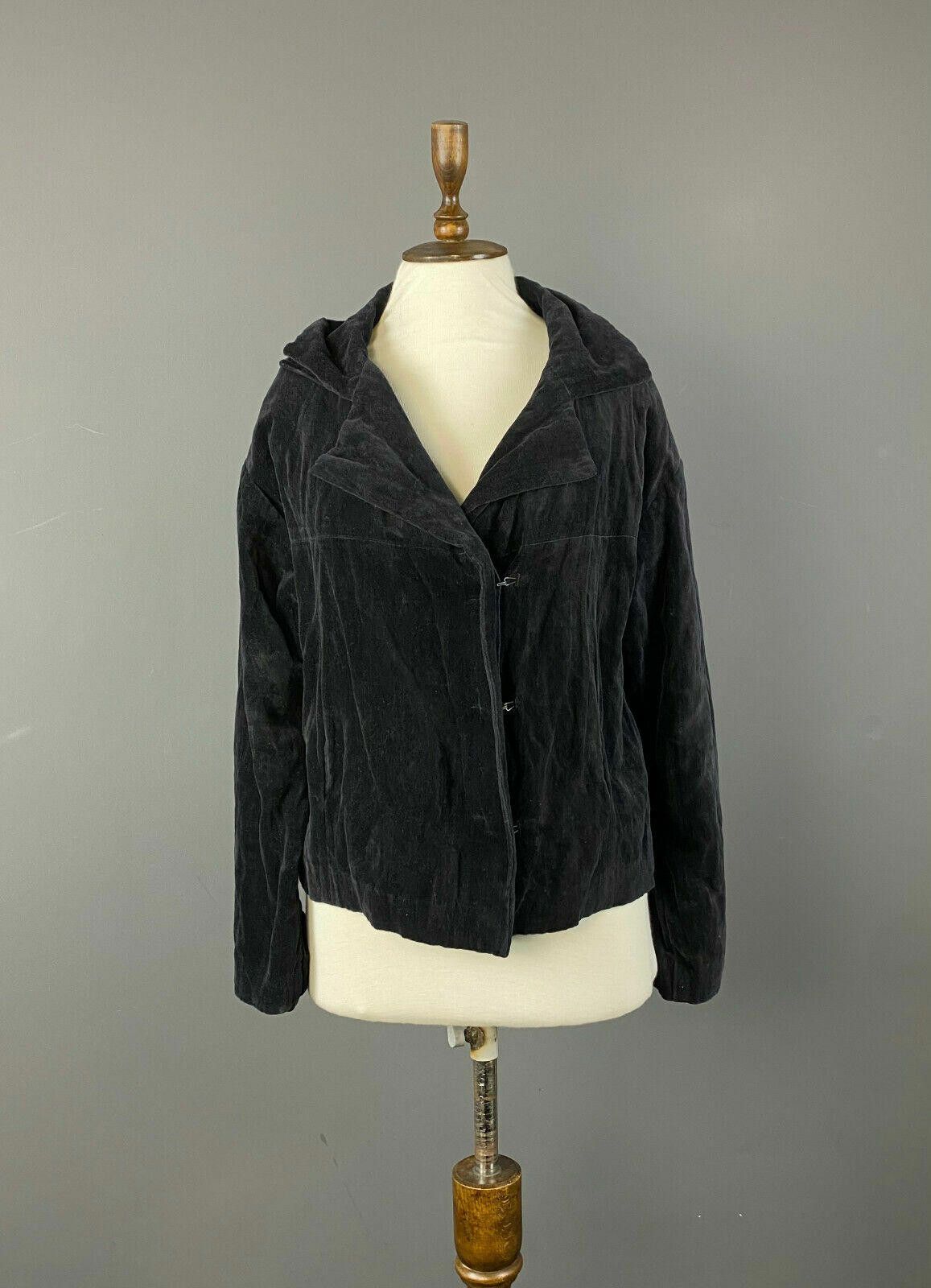 Designer Ladies Annette Gortz Designer Black Collared Jacket Size 40 Size M / US 6-8 / IT 42-44 - 1 Thumbnail