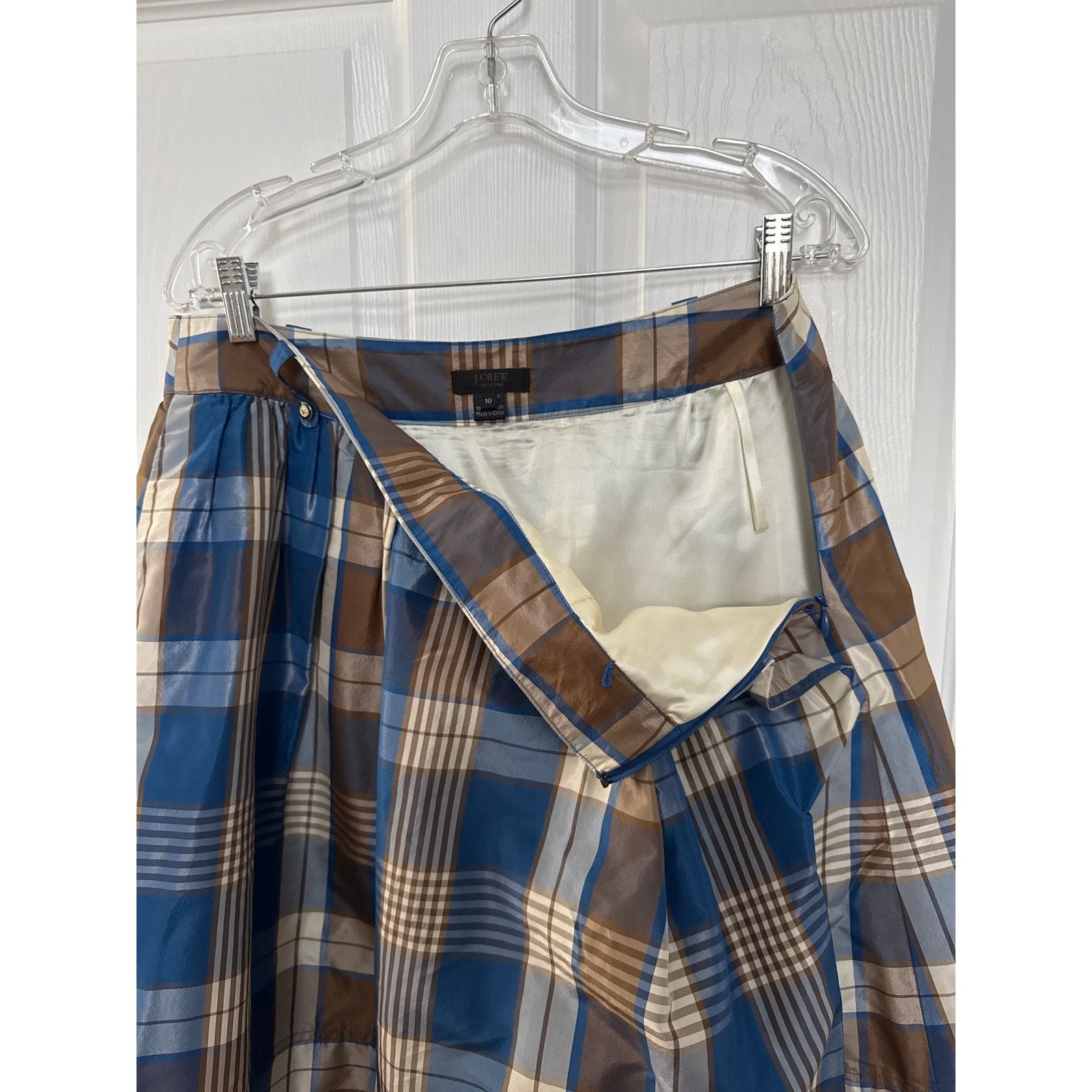 J.Crew J. Crew Collection plaid silk taffata skirt Fleur De Lis 10 Size 32" / US 10 / IT 46 - 9 Thumbnail
