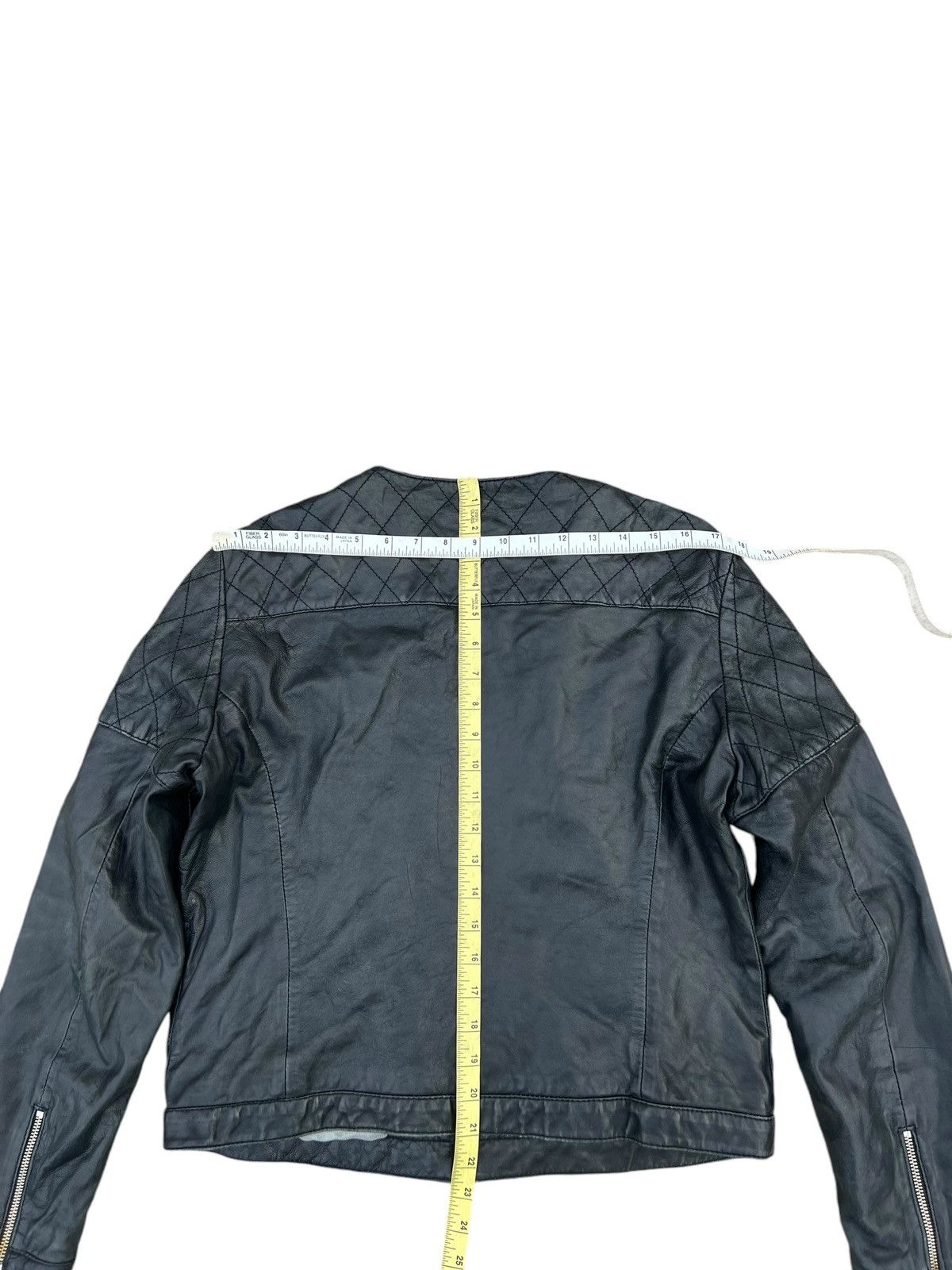 Massimo Dutti Vintage Massimo Dutti Distress Fade Leather Biker Jacket Size XL / US 12-14 / IT 48-50 - 14 Thumbnail