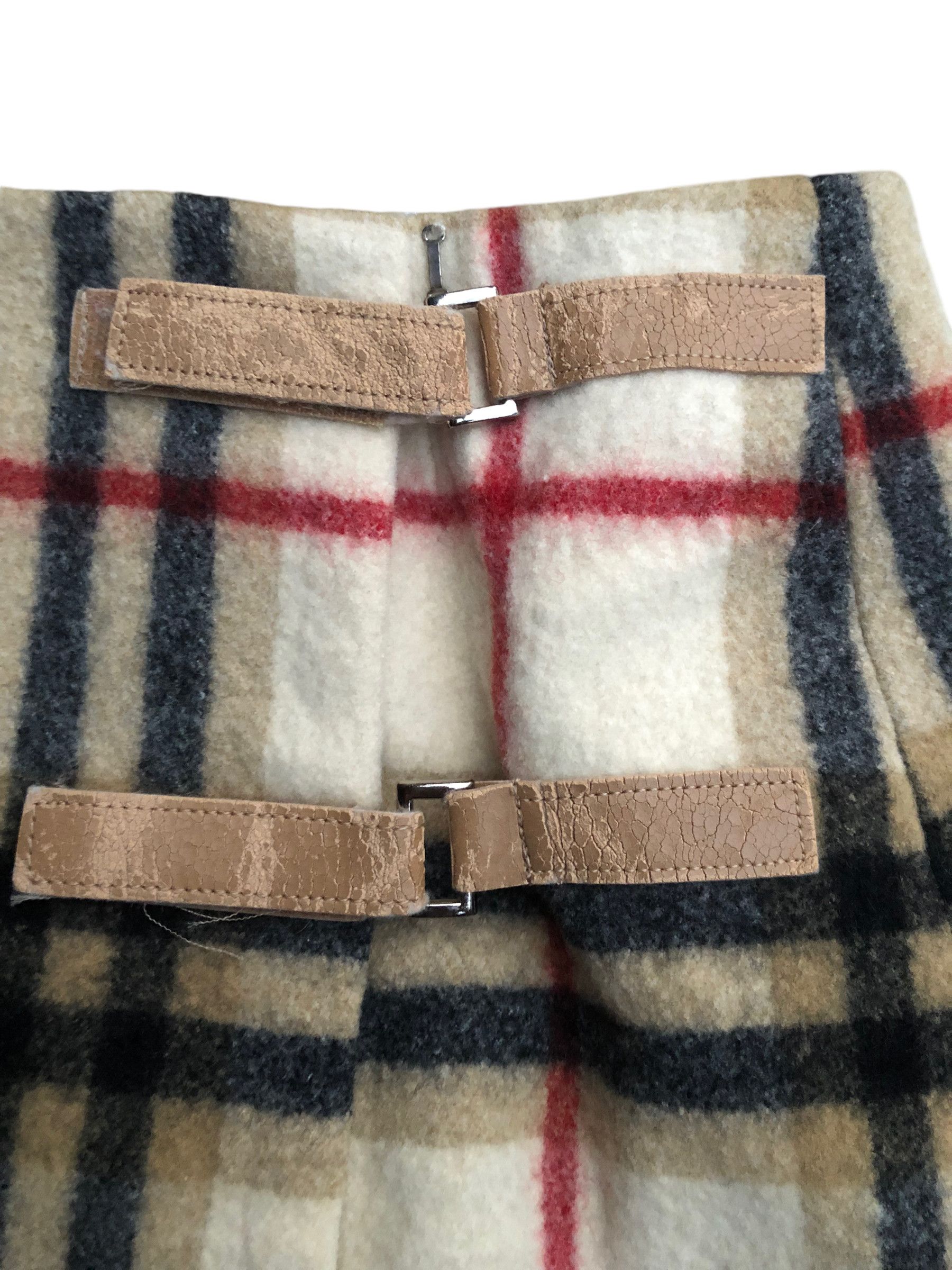 Burberry × Designer BURBERRY'S OF LONDON Blue Label Nova Checks Wool Skirt Size 26" / US 2 / IT 38 - 7 Thumbnail