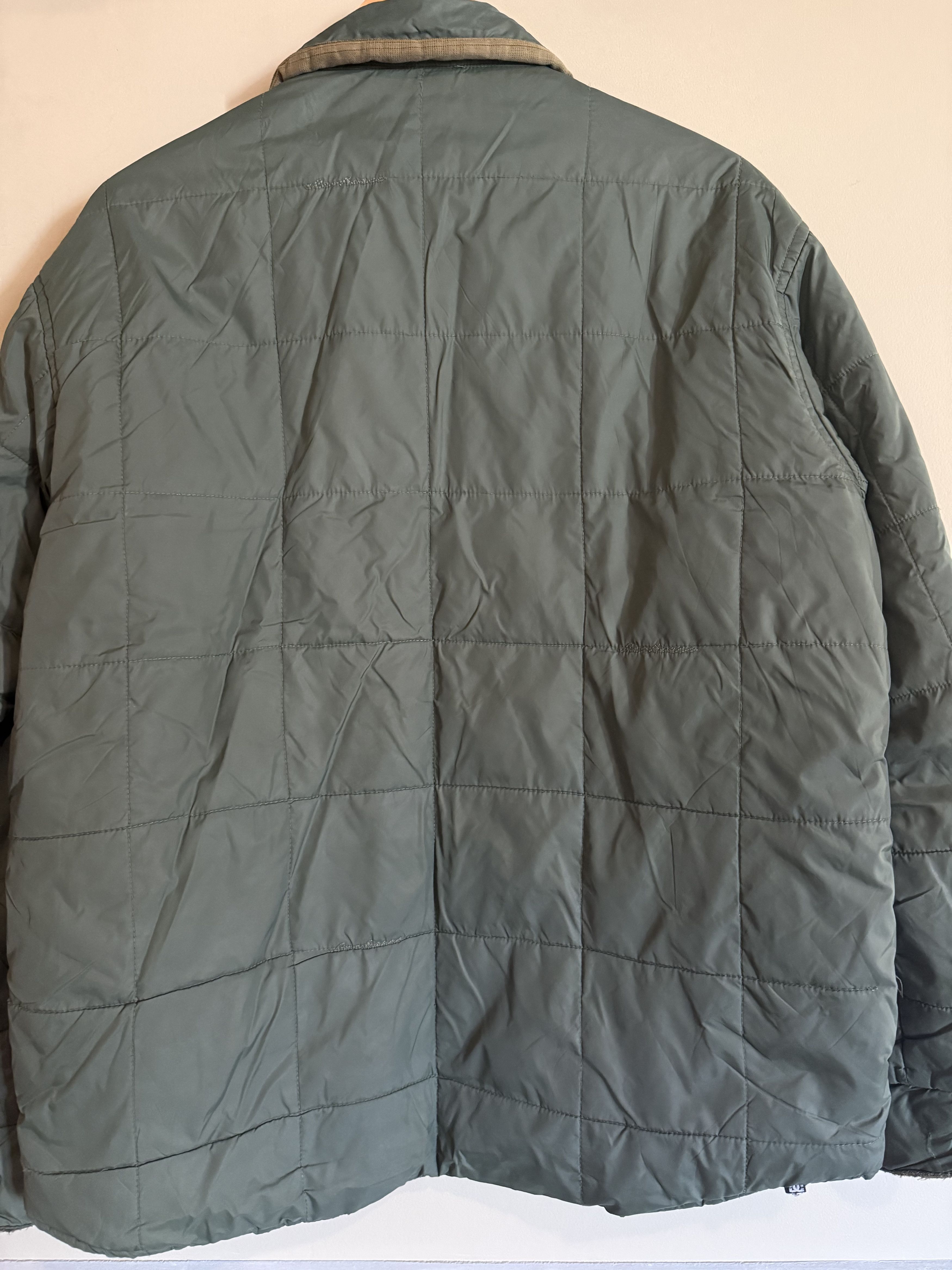DC DC Quilted Reversible Green Snap Jacket, Men's Large Size US L / EU 52-54 / 3 - 5 Thumbnail