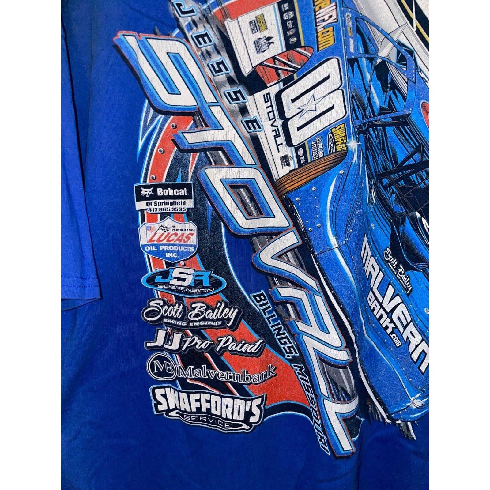 Gildan Jesse Stovall Shirt The Undertaker Drag Race Blue Tee 2XL Size US XXL / EU 58 / 5 - 7 Thumbnail
