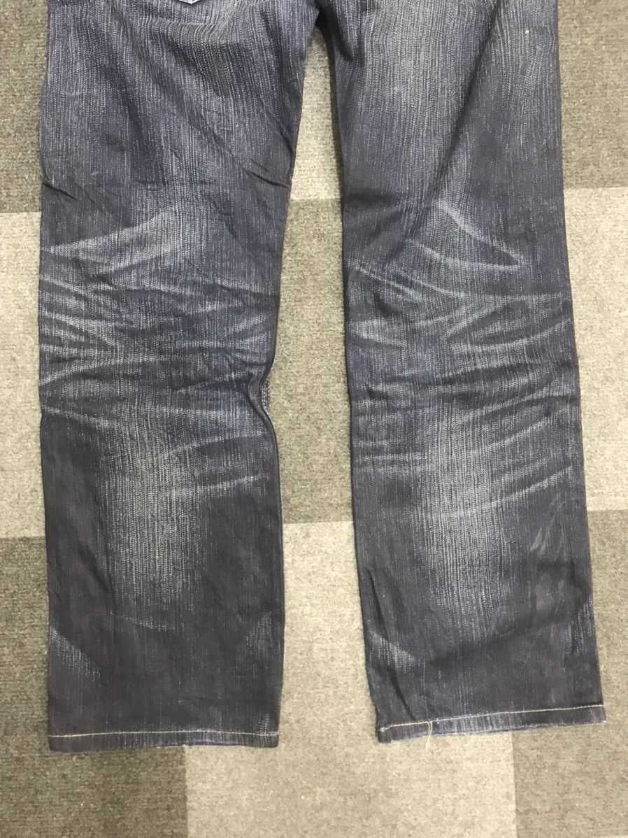 Japanese Brand BACK NUMBER Distressed Buckle Back Jeans Size US 31 - 14 Thumbnail