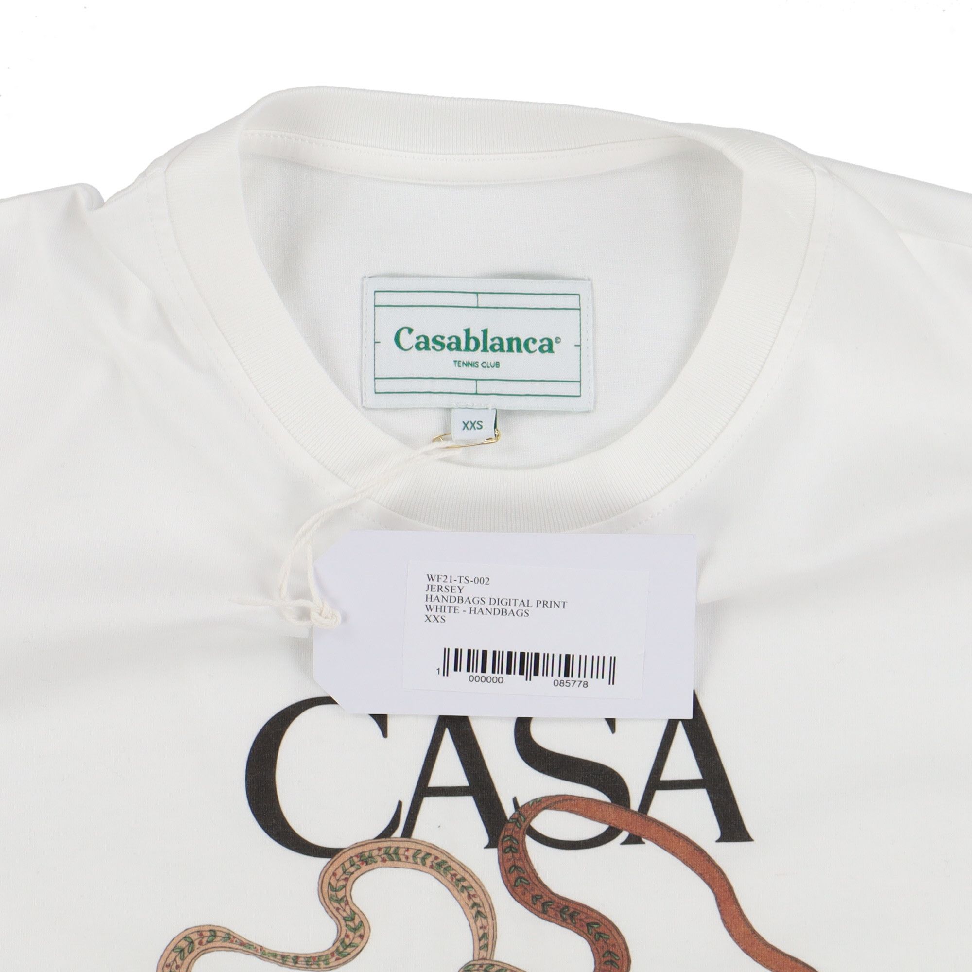 Casablanca White Handbag Logo T-shirt Size US XXS / EU 40 - 5 Thumbnail