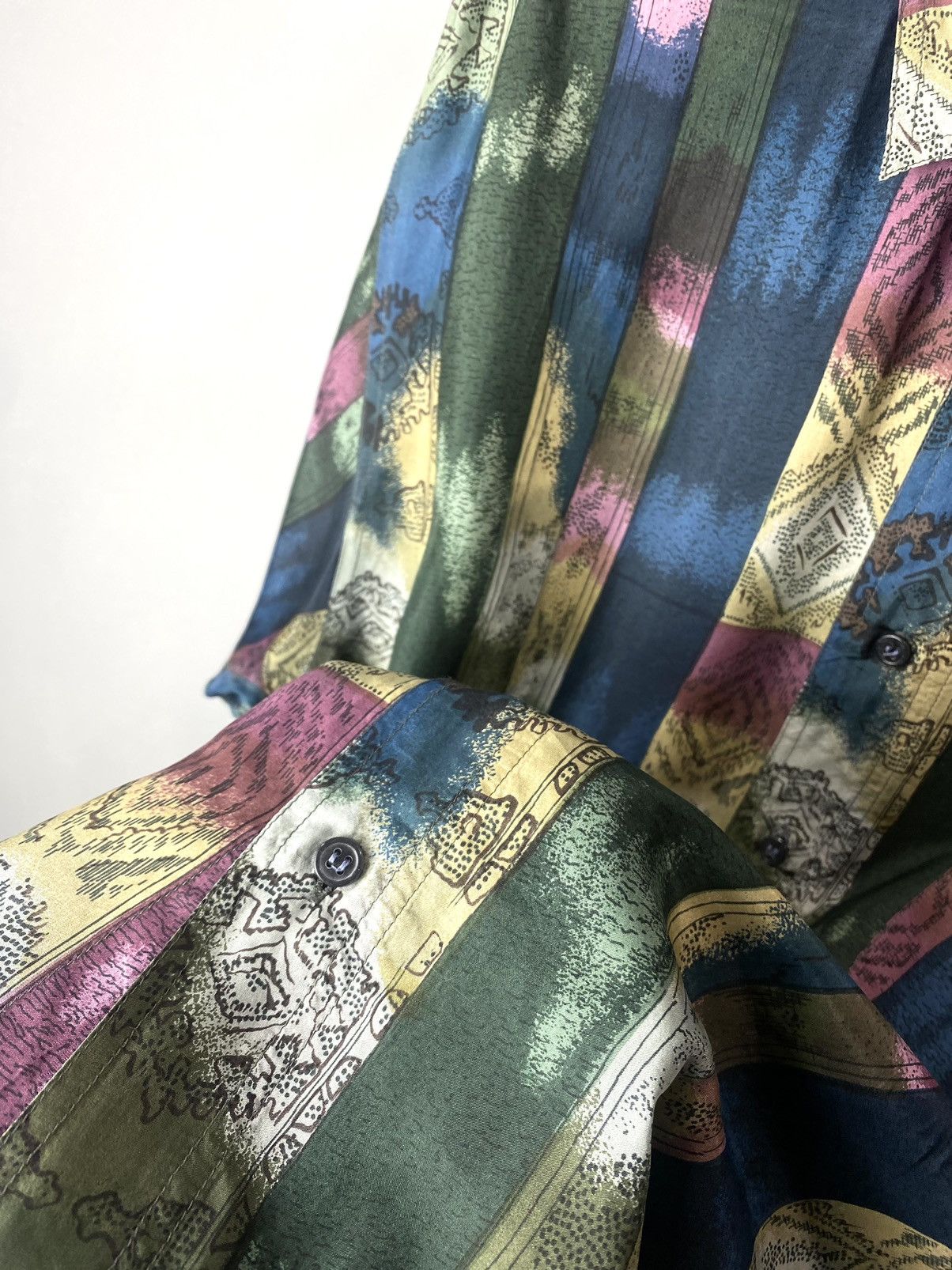 SikSilk Vintage 1990’a Silk Shirt Camp Collar Dior Style Size US XL / EU 56 / 4 - 7 Thumbnail