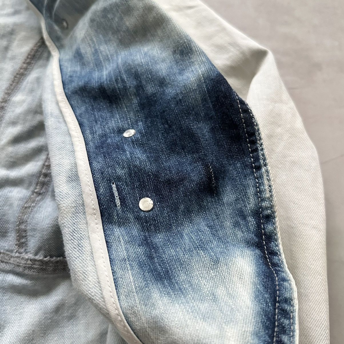 Hysteric Glamour × Undercover 00s Napoleon Military Jacket Faded Tie Dye PPFM Balmain Vibe Size M / US 6-8 / IT 42-44 - 10 Thumbnail