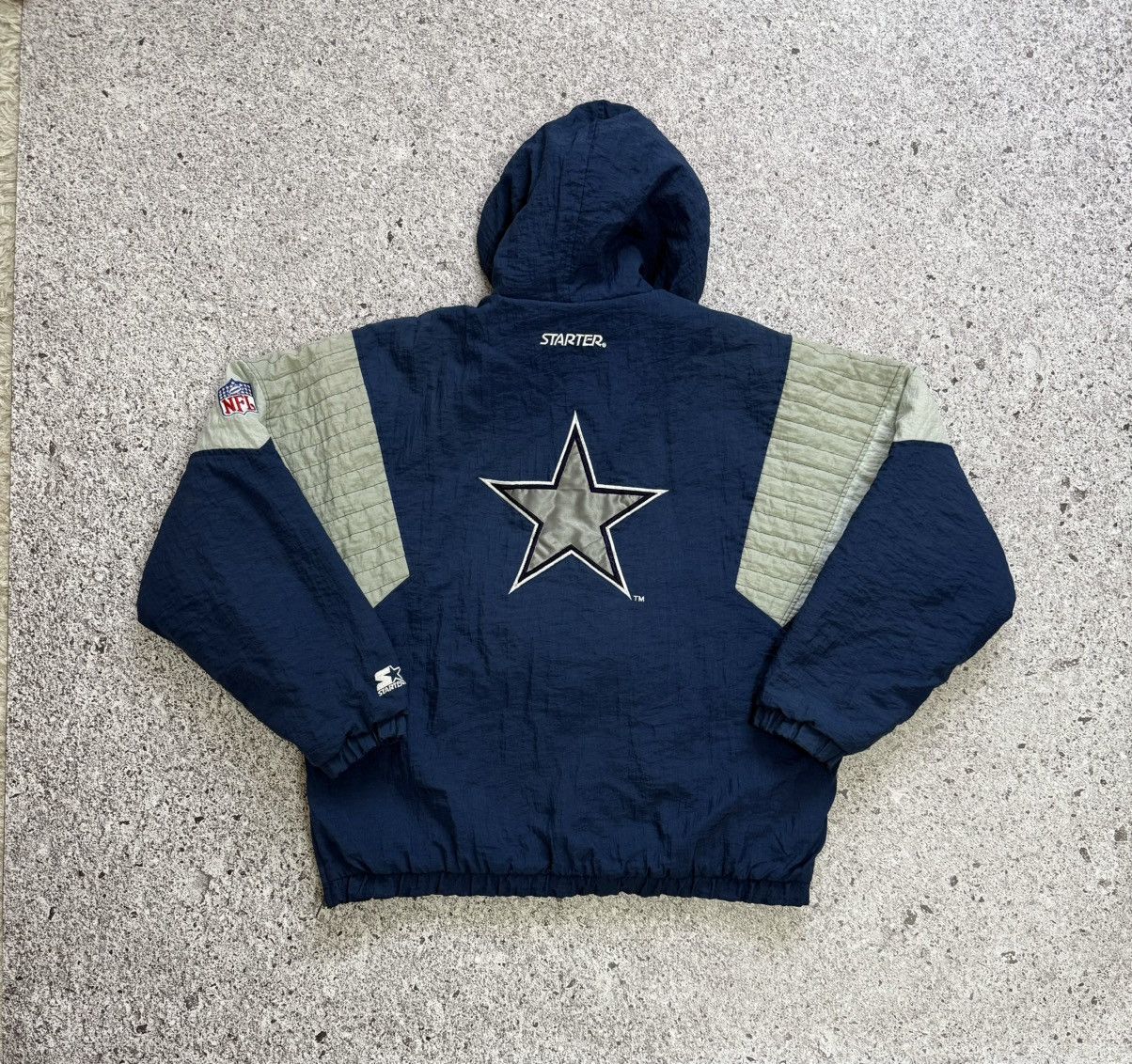 NFL × Starter × Vintage Vintage 1990’s NFL Starter Dallas Cowboys 1/2 ZIP Jacket Size US XL / EU 56 / 4 - 6 Thumbnail