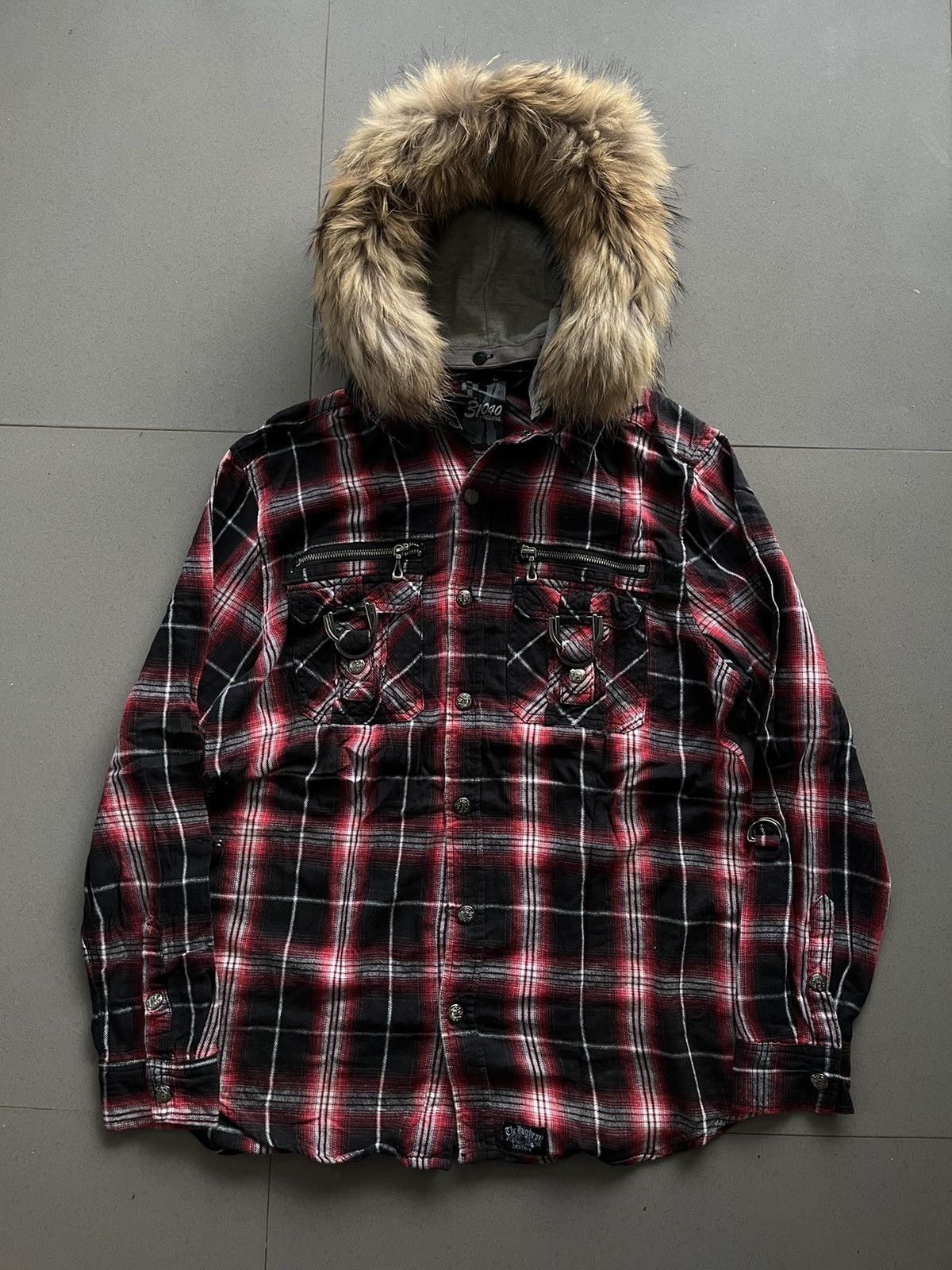 If Six Was Nine × Japanese Brand × Le Grande Bleu (L.G.B.) Japanese~31040=Skkone Double Layer FurHoodie ifsix Lgb Style Size US L / EU 52-54 / 3 - 1 Thumbnail