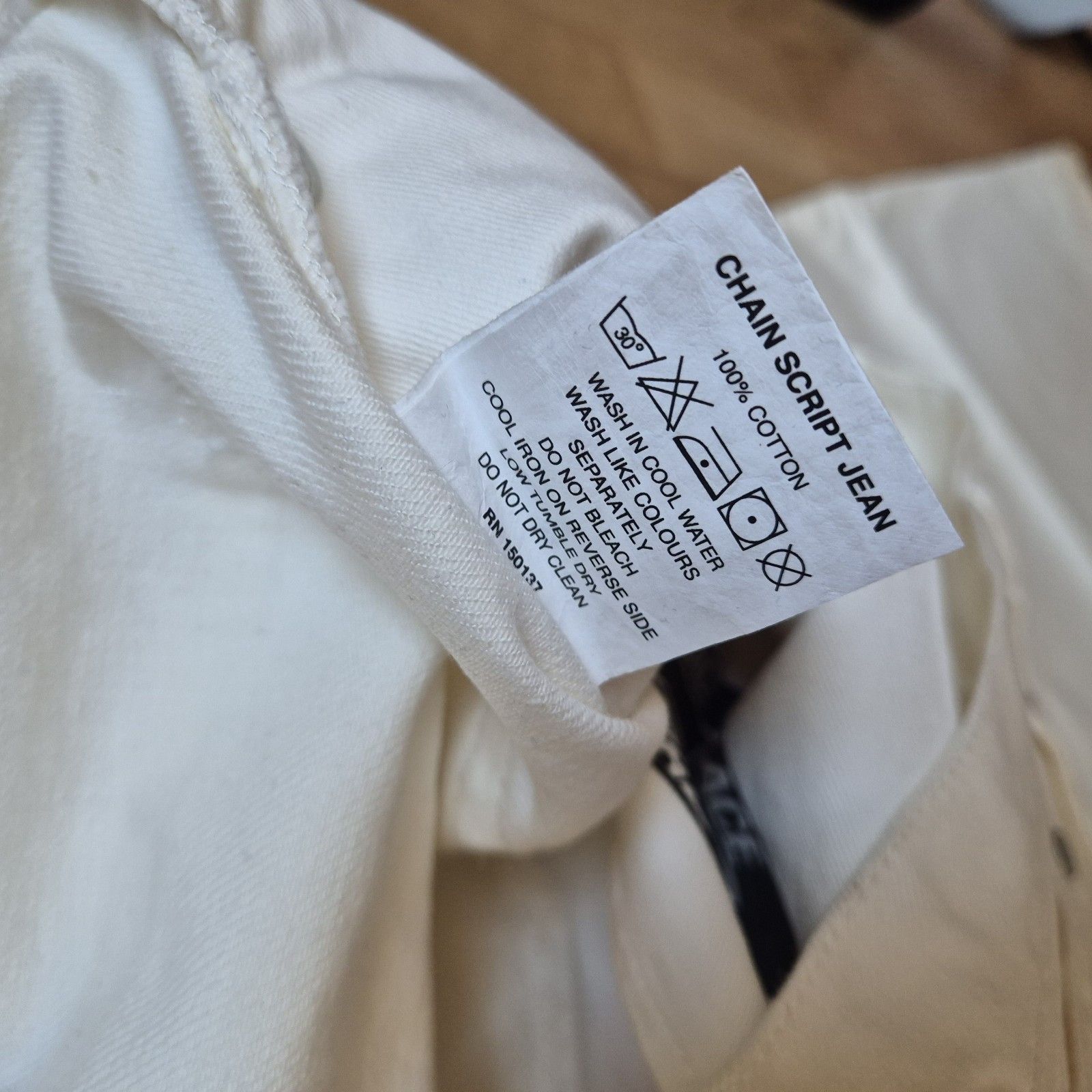 Palace Palace Chain Script Jean Whisper White 36 Brand New SS23 Size US 36 / EU 52 - 10 Thumbnail