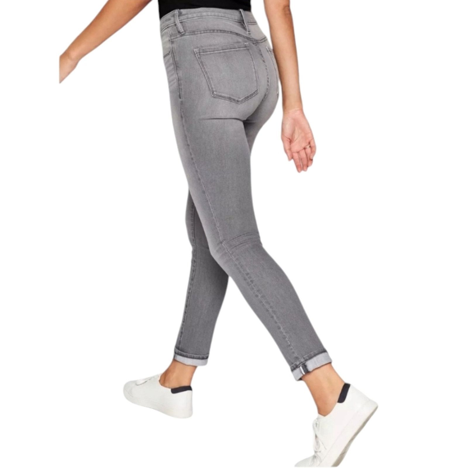 Athleta Athleta Sculptek Skinny Gray Wash Jeans 28 Size 28" / US 6 / IT 42 - 3 Thumbnail
