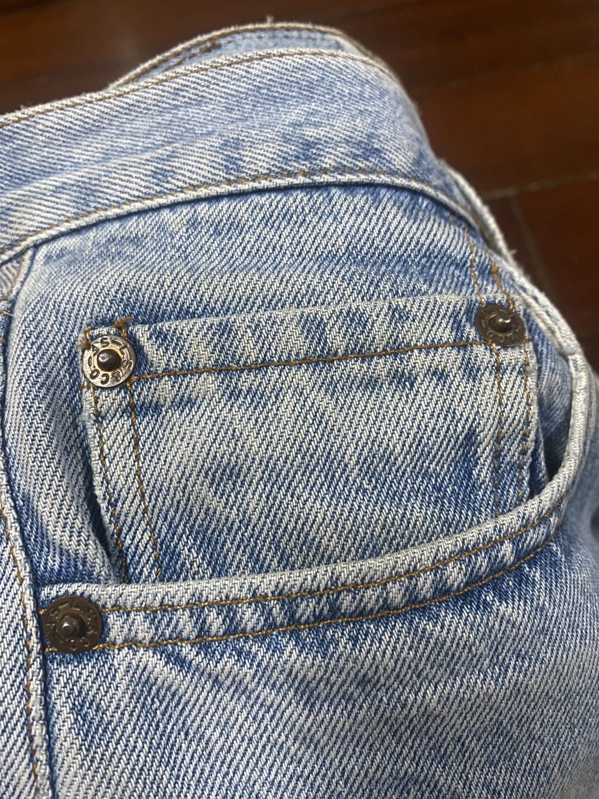 Levi's Vintage 70s 80s Levis 501 distressed rework patch mud wash Size US 30 / EU 46 - 16 Thumbnail
