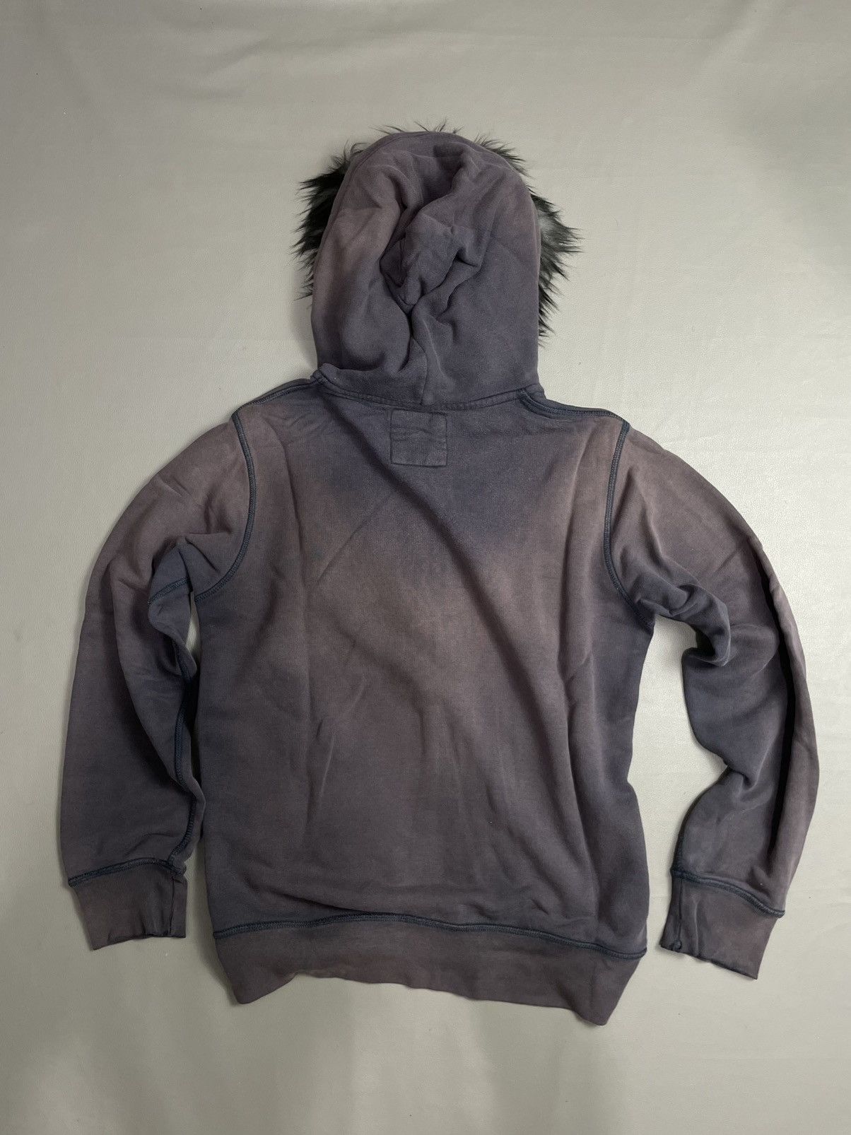 Le Grande Bleu (L.G.B.) Distressed Zip Fur Hoodie Black Gothic Vintage Style Size US M / EU 48-50 / 2 - 6 Thumbnail