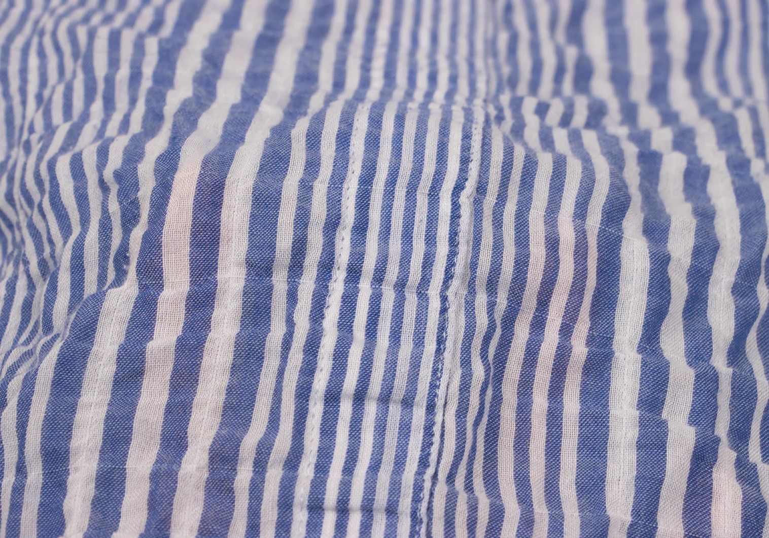 Yohji Yamamoto Yohji Yamamoto Wrinkled Stripe Long Shirt Blue White Size US M / EU 48-50 / 2 - 16 Thumbnail