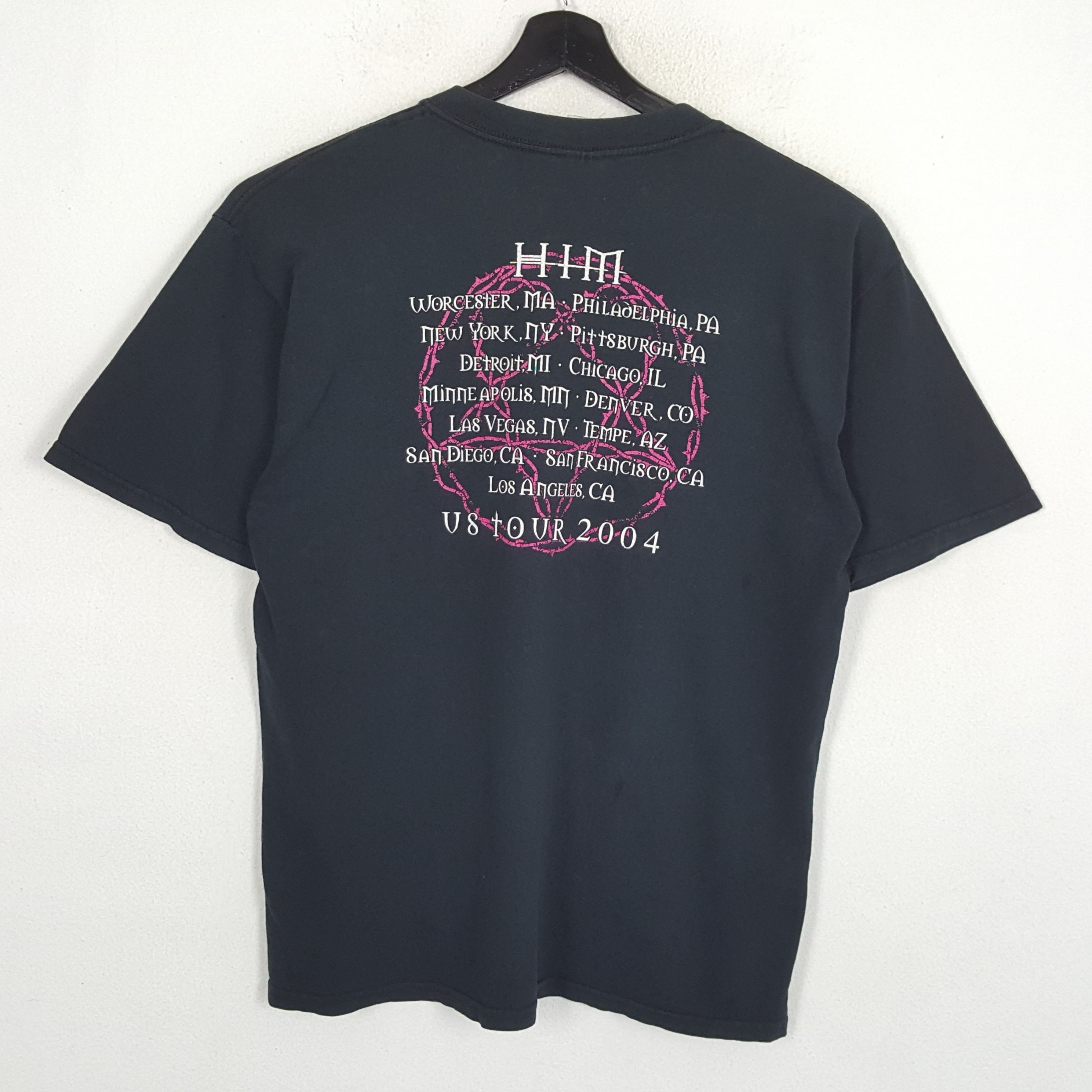 Band Tees × Vintage HIM Rock Band Music Tour Vintage Tshirt Size US L / EU 52-54 / 3 - 3 Thumbnail