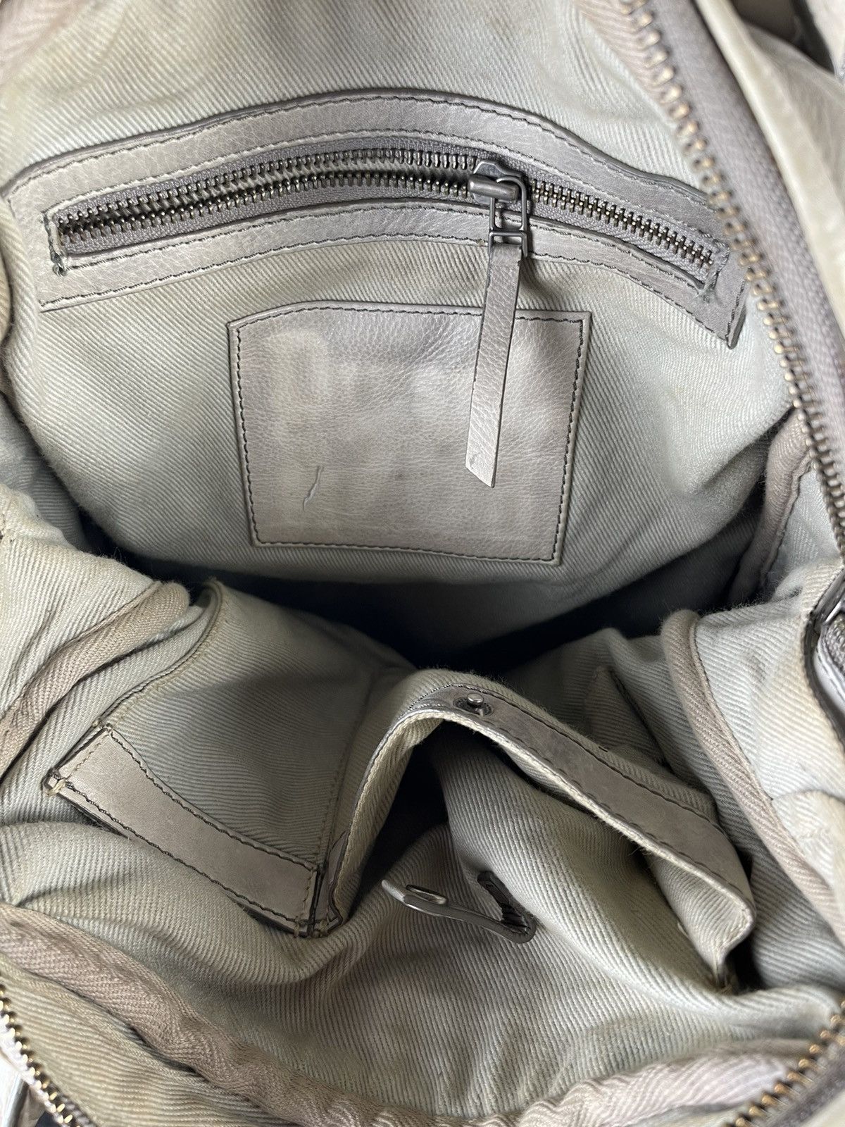 Diesel × Vintage Diesel Avant Garde Archives Y2K Leather White Tote Bag Size ONE SIZE - 10 Thumbnail