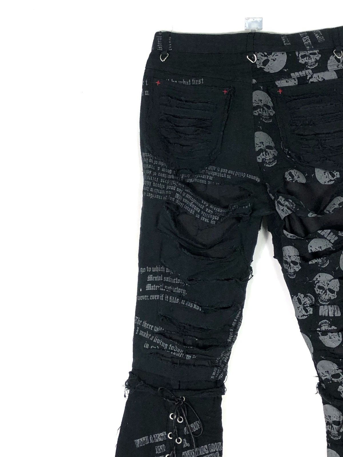 Japanese Brand RARE🔥MADPUNK JAPAN BONDAGE DAMAGE STYLE PANTS Size US 31 - 16 Thumbnail