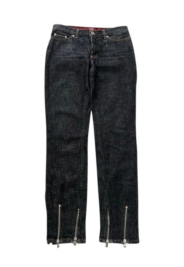 Dolce & Gabbana × Jean Dolce Gabbana Denim Cargo Pants Wide Boot Cut Zip EX0107 Size 27" / US 4 / IT 40 - 1 Thumbnail