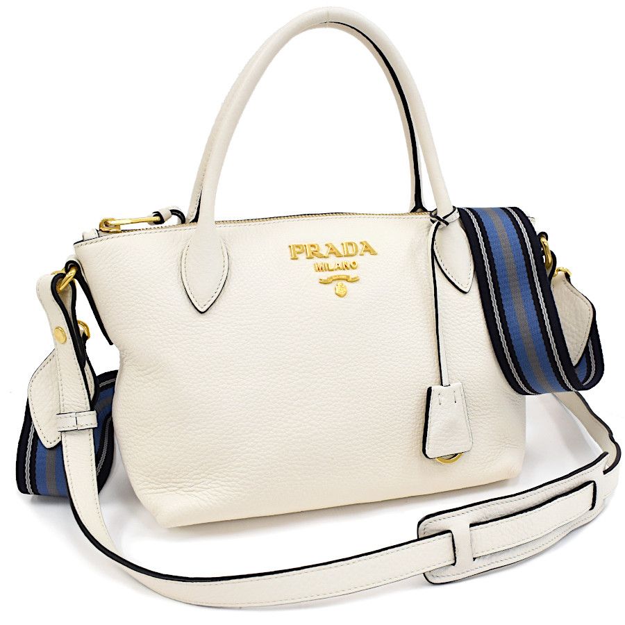 Prada Prada 3way Shoulder Bag Handbag Vitello Dino Leather Off 