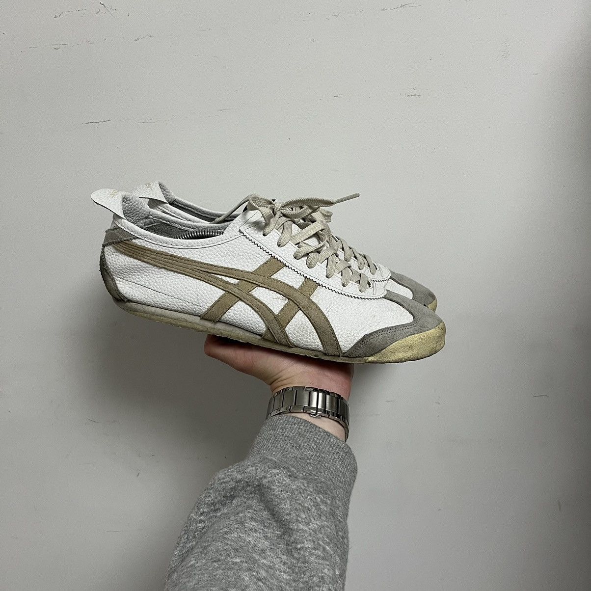Vintage Asics Tiger Onitsuka Sneakers Shoes in White, Men's (Size 10.5)