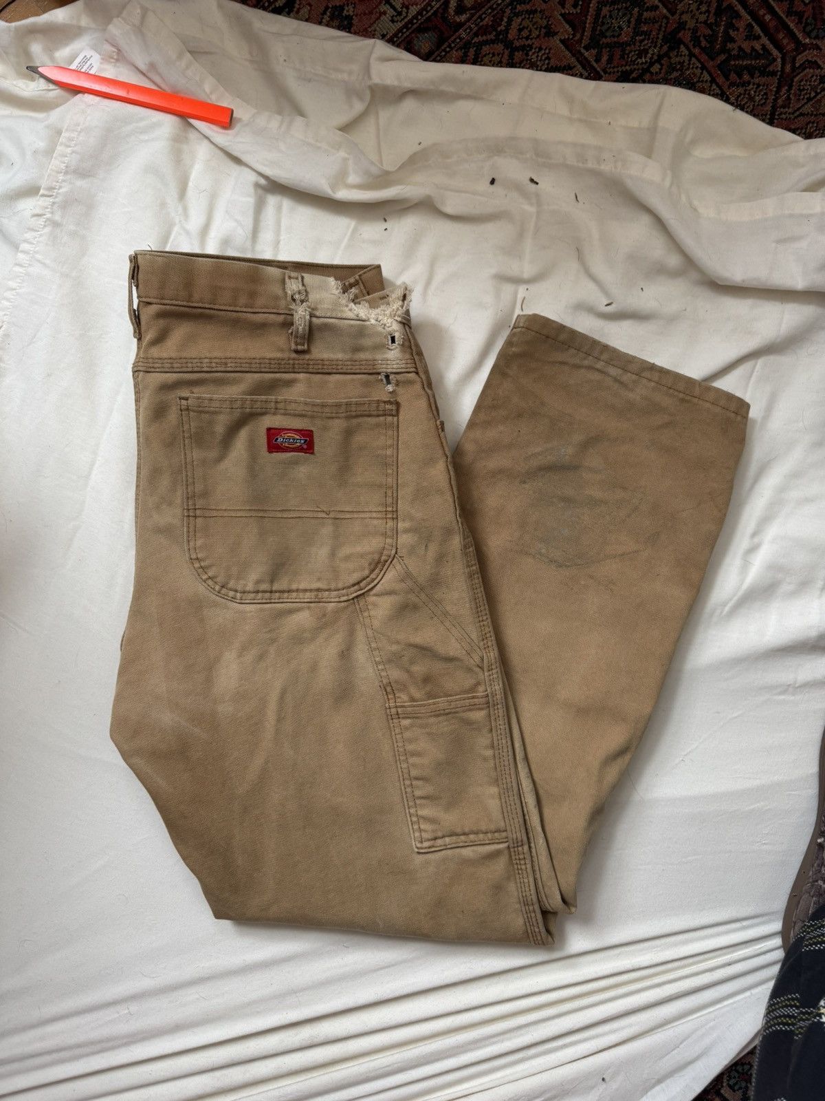 Dickies × Vintage Vintage Distressed Dickies Carpenter Pants Size US 33 - 4 Thumbnail