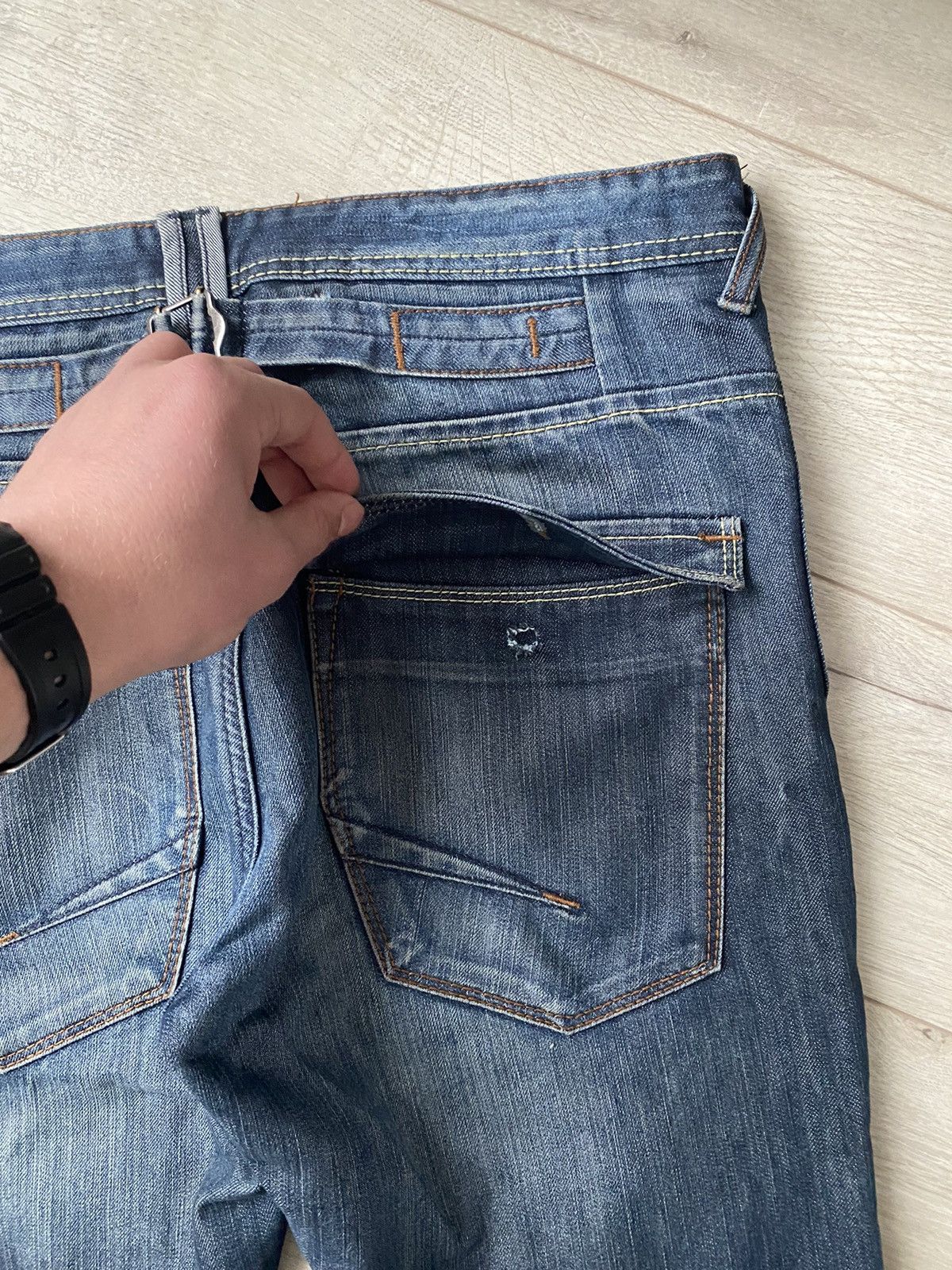 If Six Was Nine Vintage Baggy Japanese Washed Denim Jeans Metal Faded Y2K Size US 34 / EU 50 - 4 Thumbnail