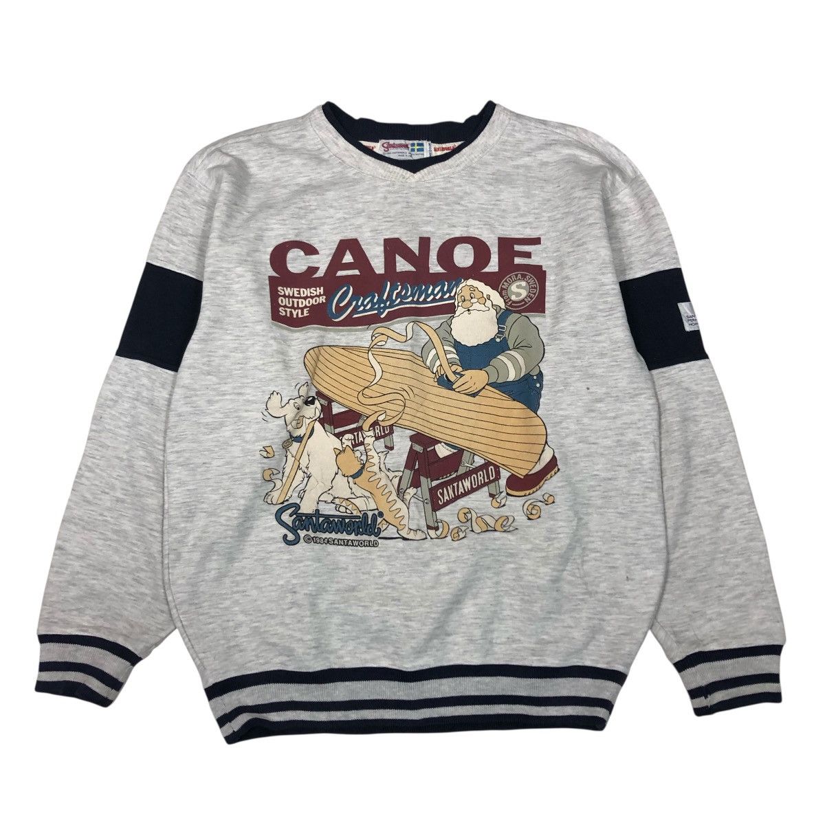Vintage 📌Vintage 1984 Sweatshirt Santaworld Big Logo Embroidery Size US M / EU 48-50 / 2 - 1 Thumbnail