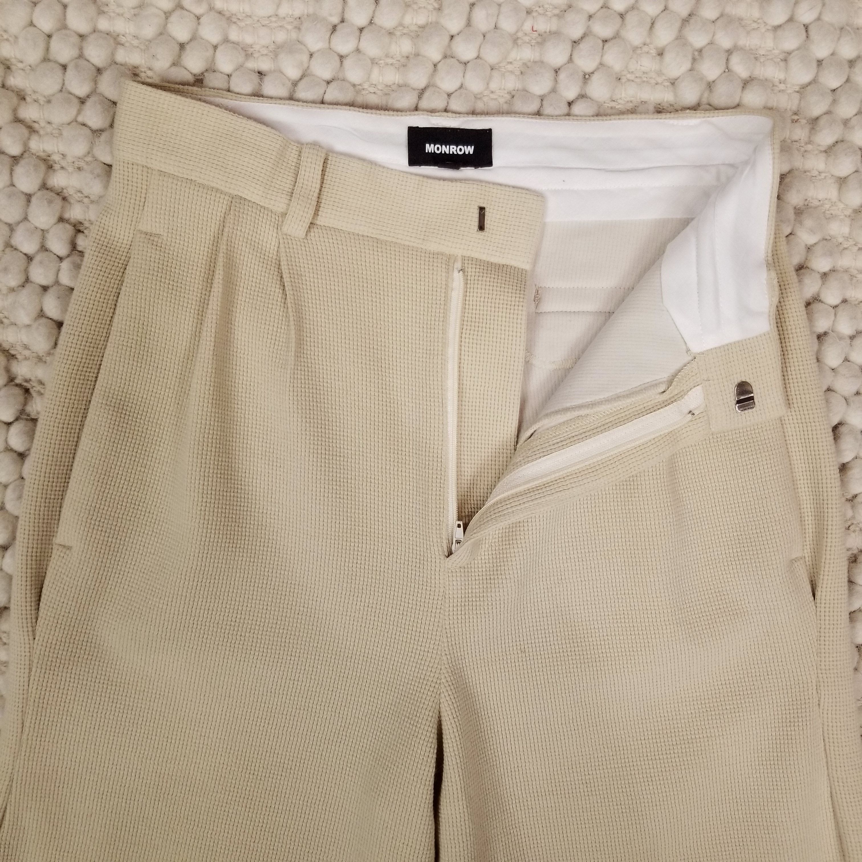 MONROW Bonded Thermal Pleated Pants Size 27" / US 4 / IT 40 - 3 Thumbnail