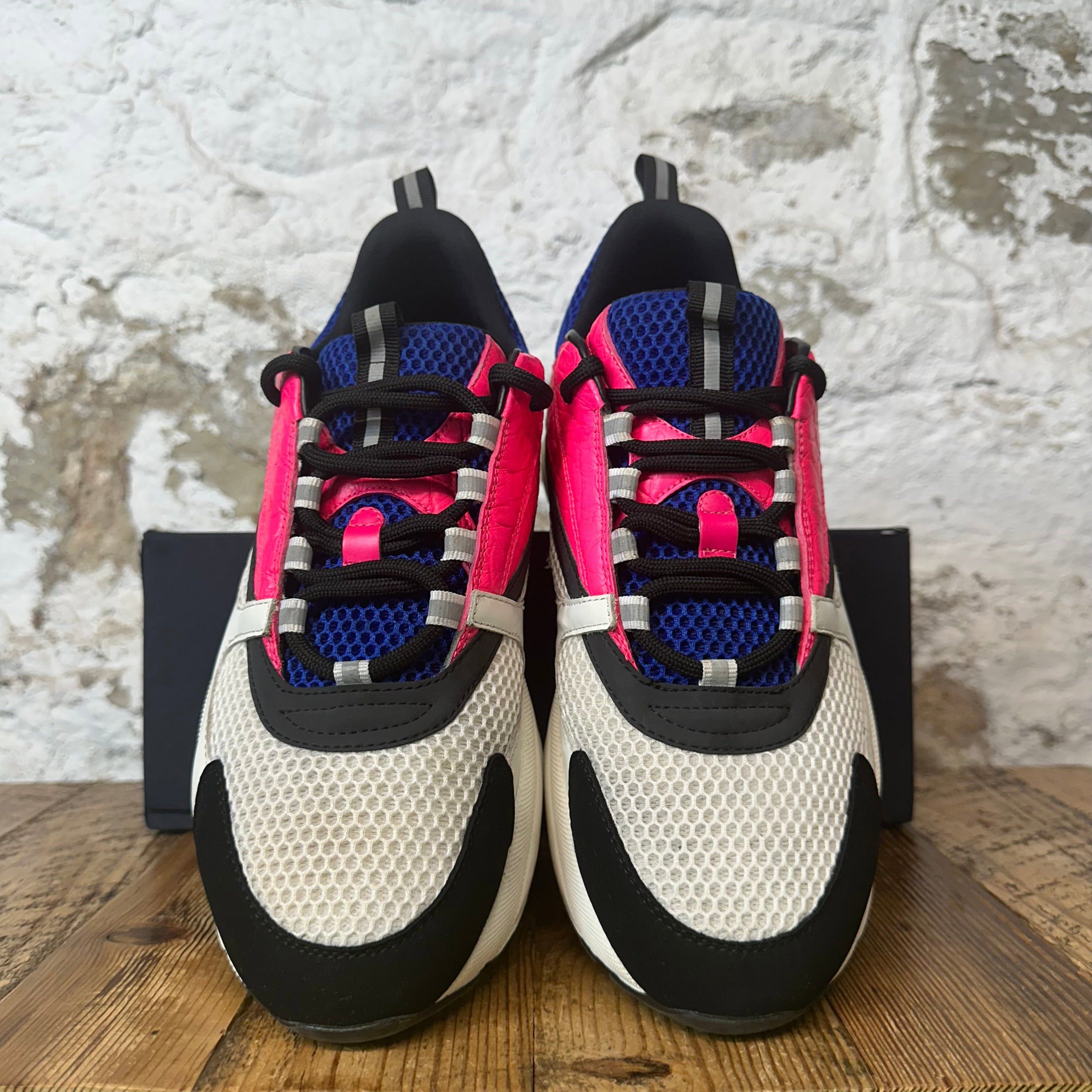 Dior Dior B22 Croc Pink Blue White Sneaker Sz 12 (45) Size US 12 / EU 45 - 3 Thumbnail
