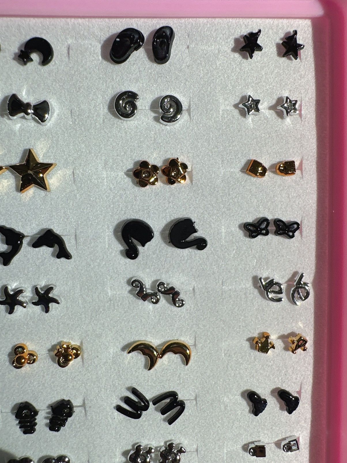 Designer 10 pairs baby earrings studs plastic harmless post lightwe Size ONE SIZE - 10 Thumbnail