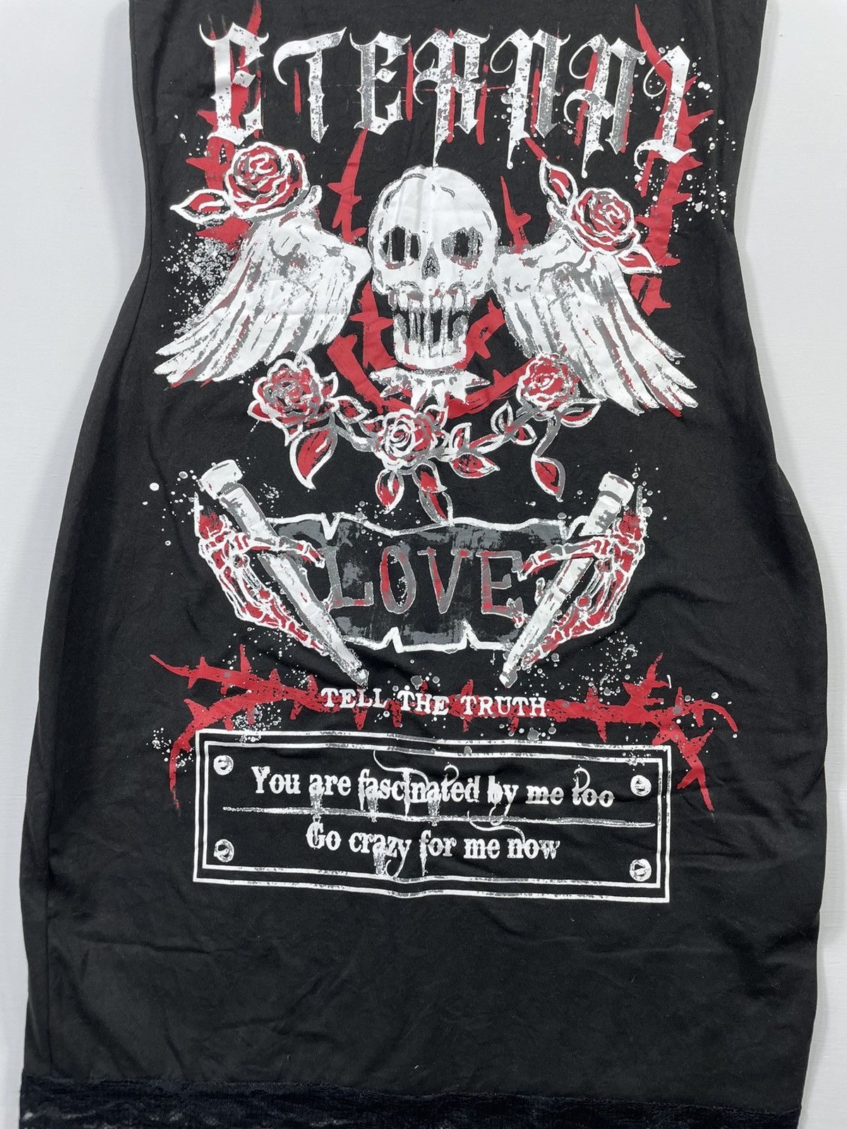 If Six Was Nine × Japanese Brand × Vintage ETERNAL SKULL ROSE PUNK Romwe DRESS Size M / US 6-8 / IT 42-44 - 2 Thumbnail