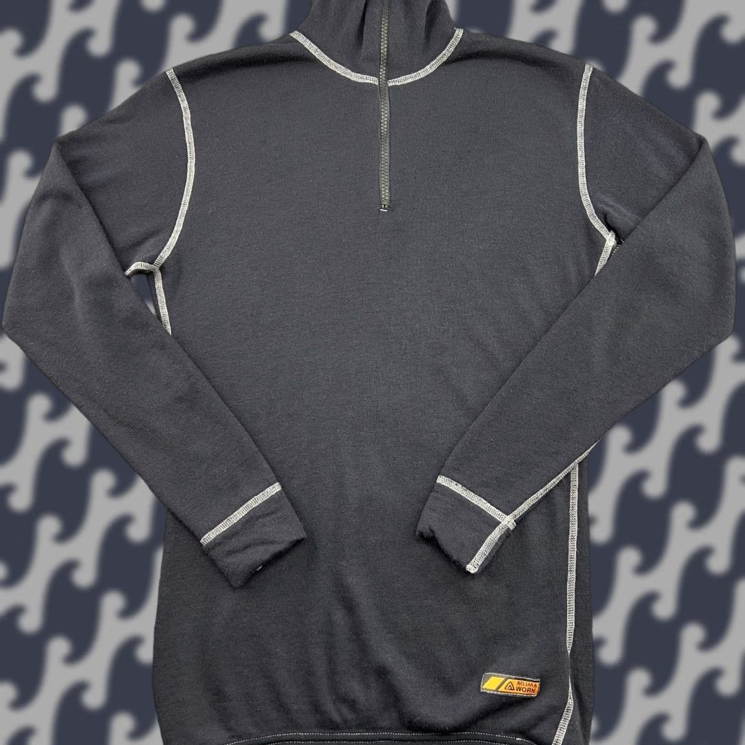 Layer 8 ACLIMA Base Layer Shirt Mens Small Wool Modacryl 1/4 Zip Black Thermal Size US S / EU 44-46 / 1 - 1 Thumbnail