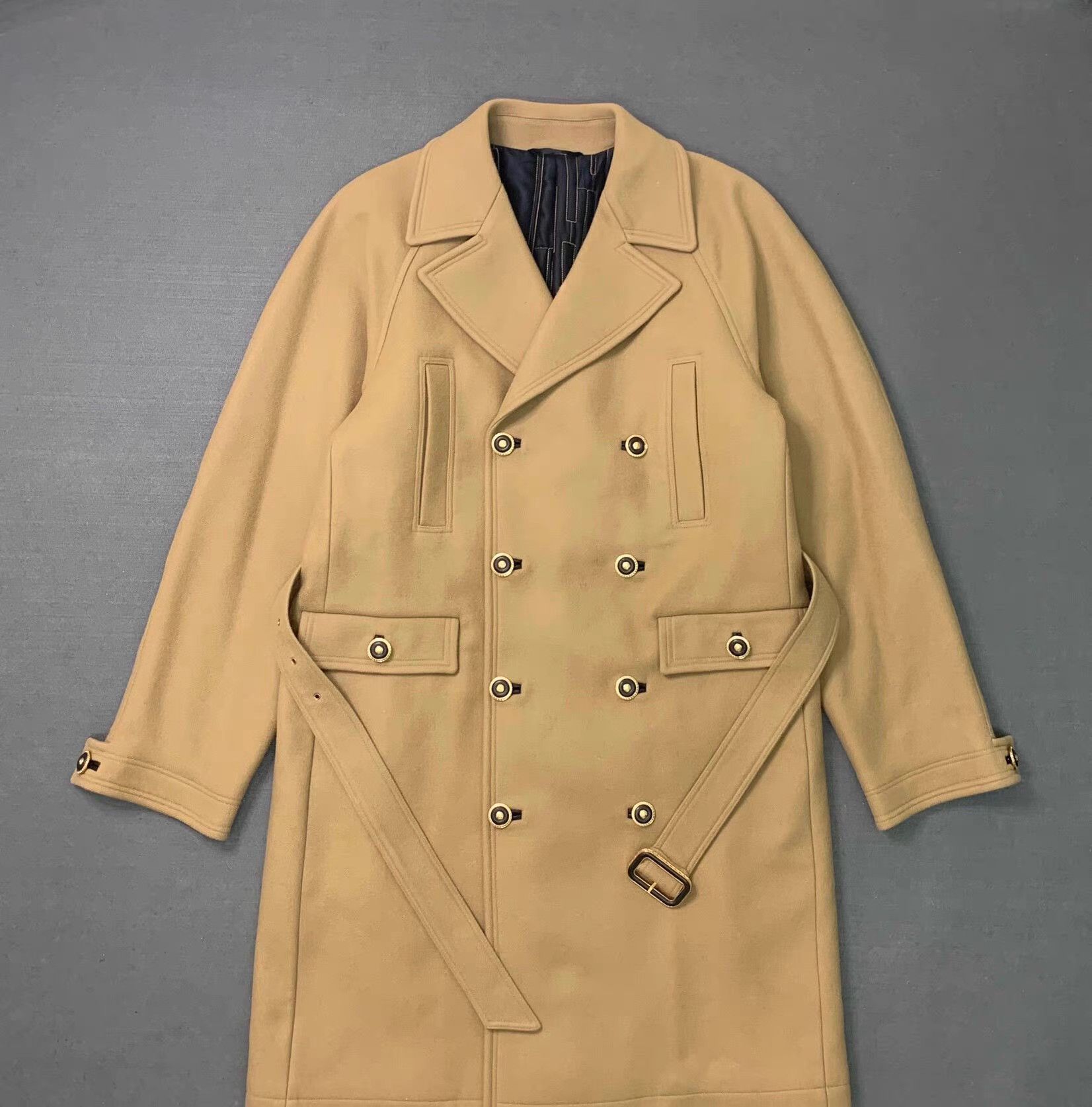 Versace VERSACE Handmade Double-Breasted Wool Coat K9 Size US L / EU 52-54 / 3 - 1 Thumbnail