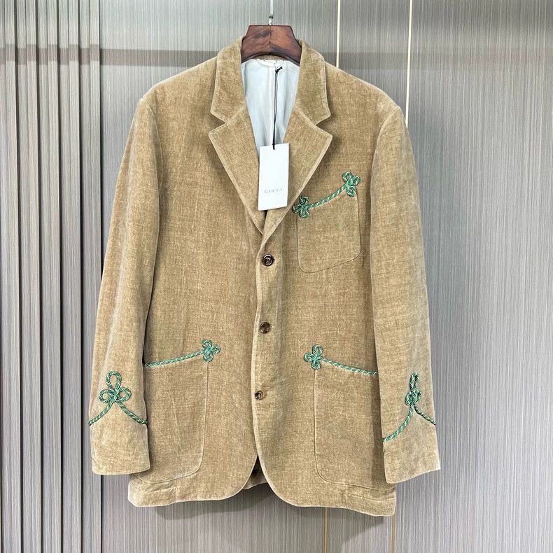 Gucci Gucci Corduroy knot embroidery suit 2501-Nextarrow Size 48R - 1 Thumbnail