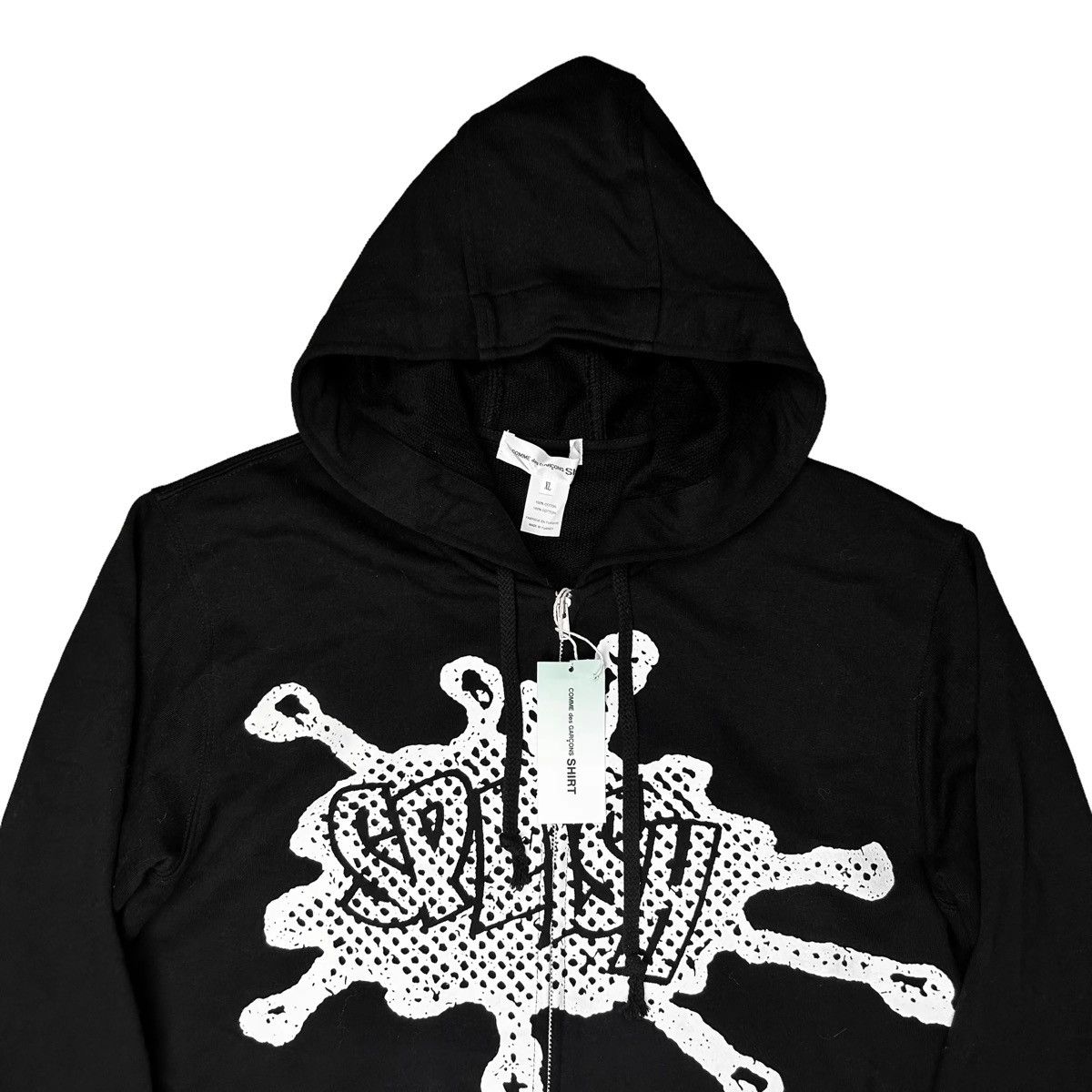 Comme des Garcons !DS! SS22 Comme Des Garcons "Splish" Logo Black Hoodie Size US L / EU 52-54 / 3 - 13 Thumbnail