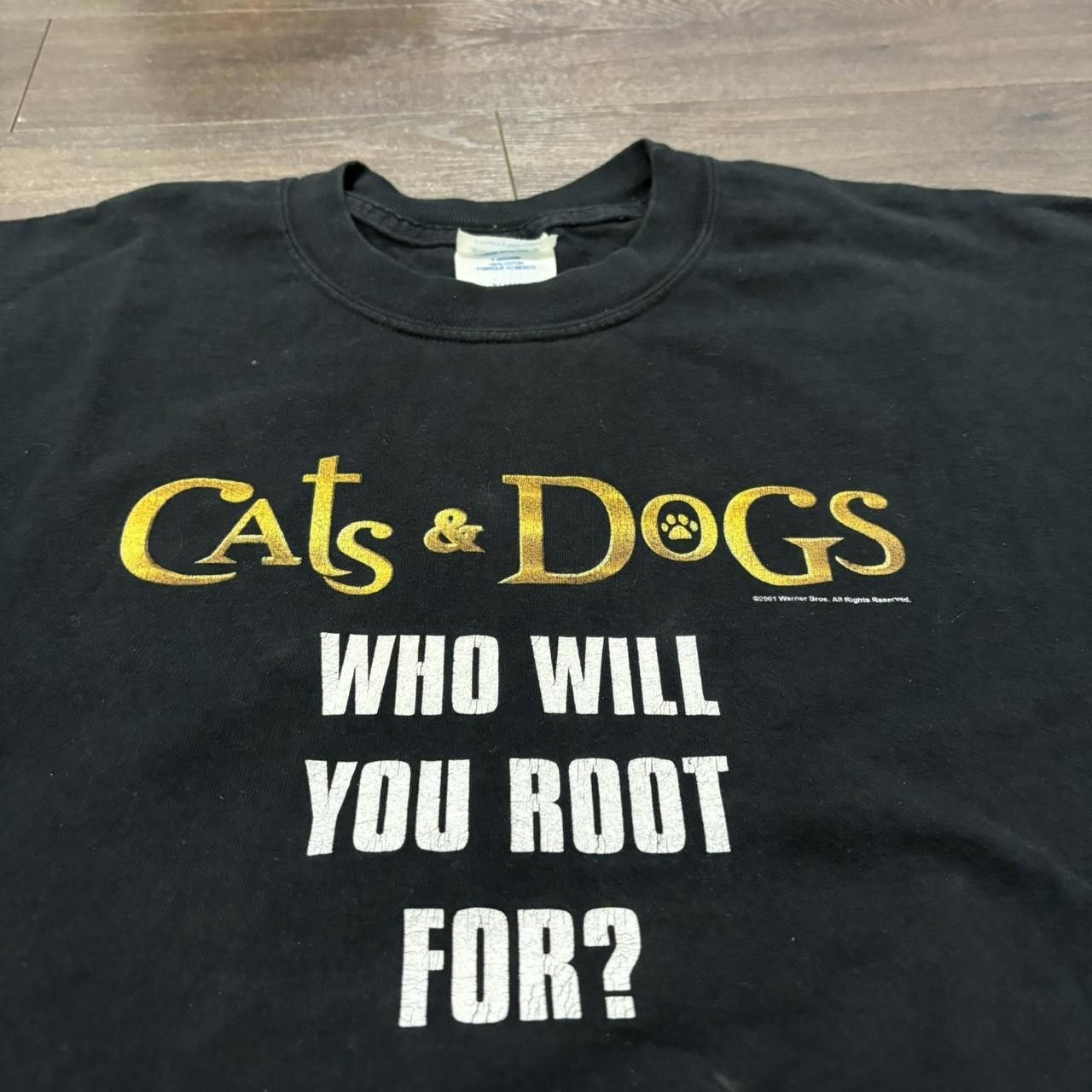 Designer vintage Cats & dogs movie promo who will you root for tshirt Size US XL / EU 56 / 4 - 2 Thumbnail