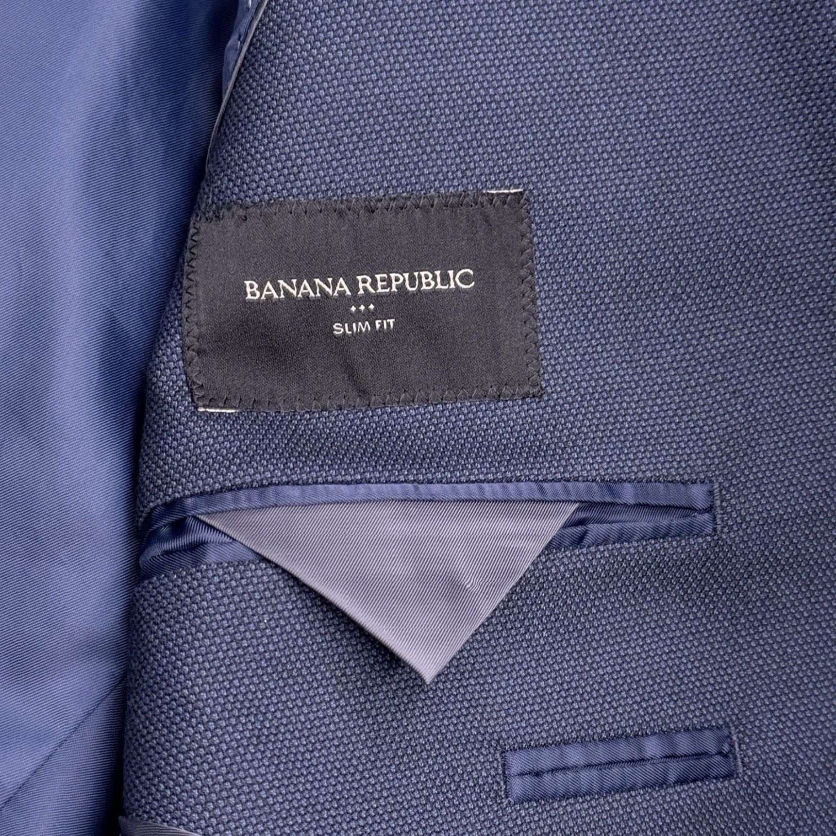 Banana Republic Banana Republic Blazer Jacket Linen Slim 42 Short Blue Sport Coat Size US 42 / EU 58 - 4 Thumbnail
