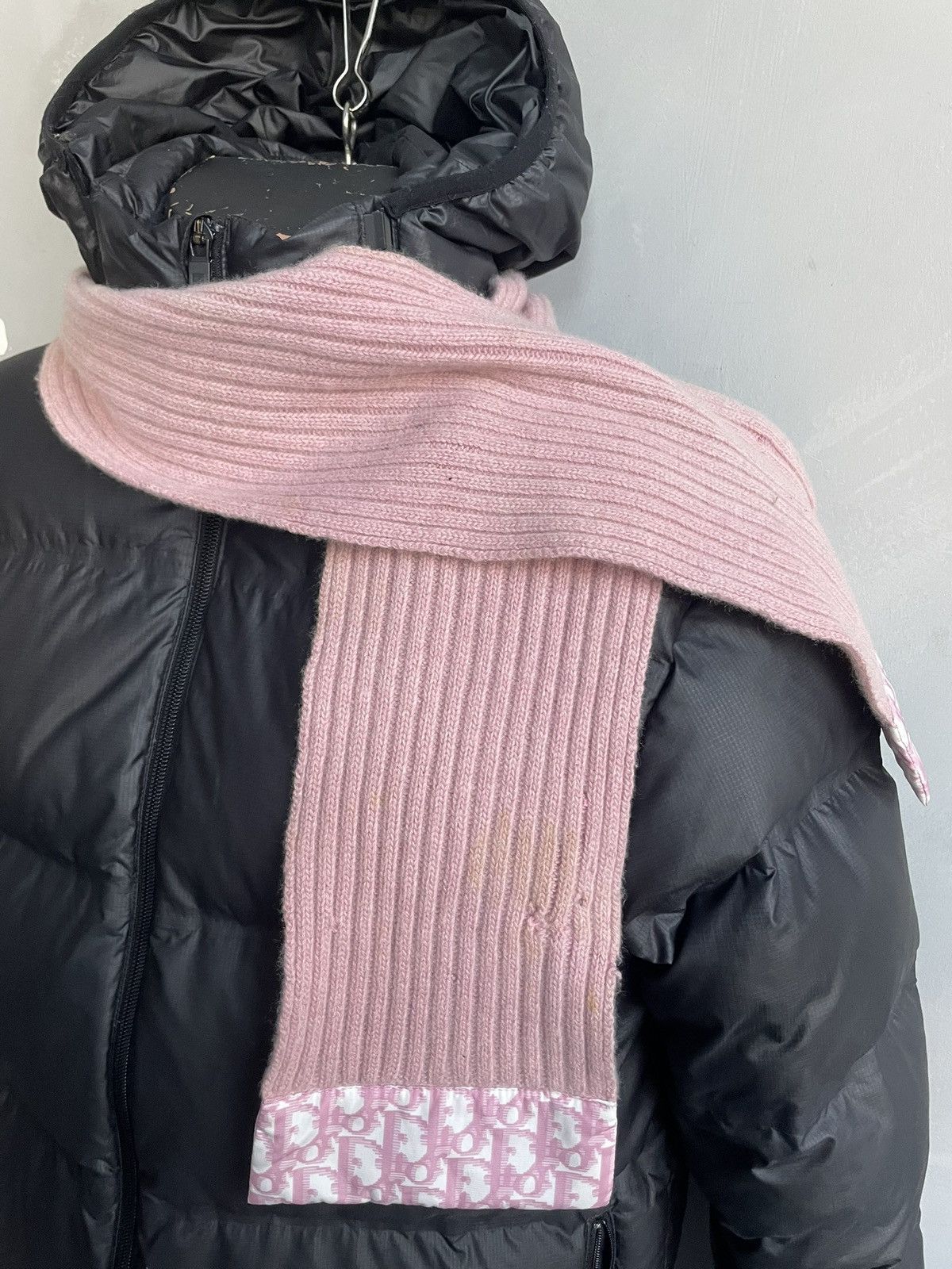 Dior Pink Dior Scarf Bigo Logo Monogram Cashmere 138cm Size ONE SIZE - 2 Thumbnail