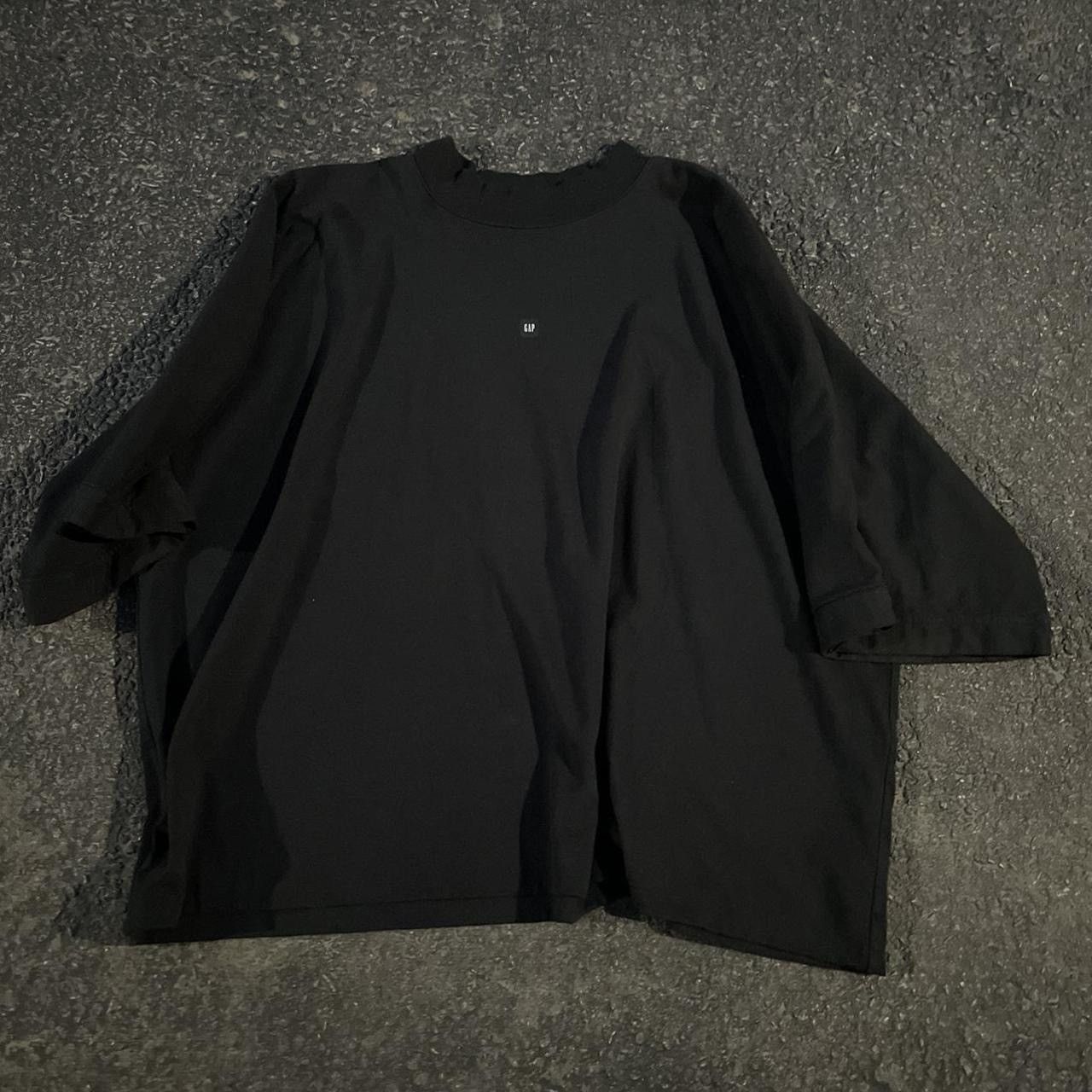 image of Yeezy Gap Logo No Seam Tee in Black, Men's (Size Medium)