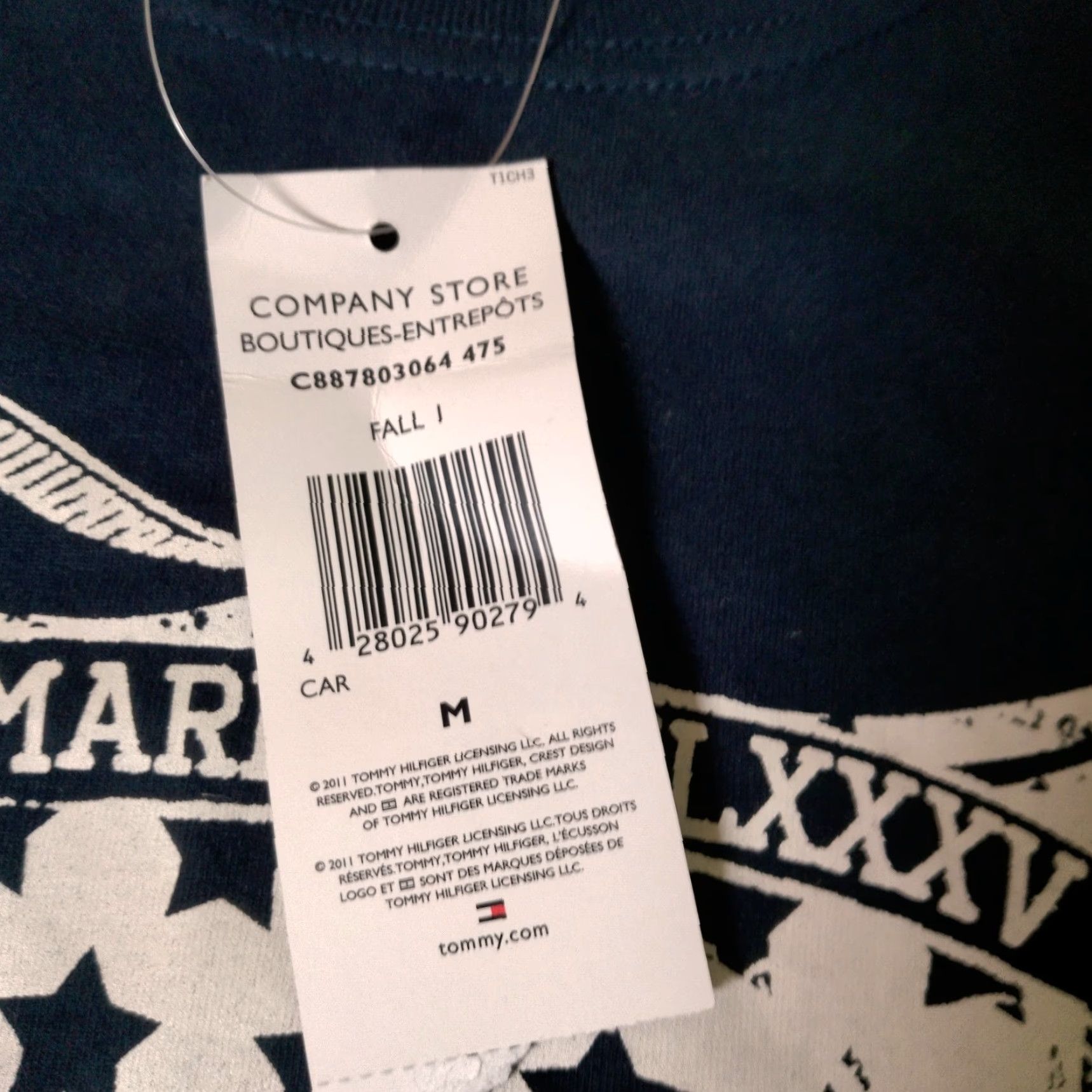 Tommy Hilfiger Tommy Hilfiger Shirt Men Medium Navy Blue Graphic T Short Sleeve New 2011 Size US M / EU 48-50 / 2 - 3 Thumbnail